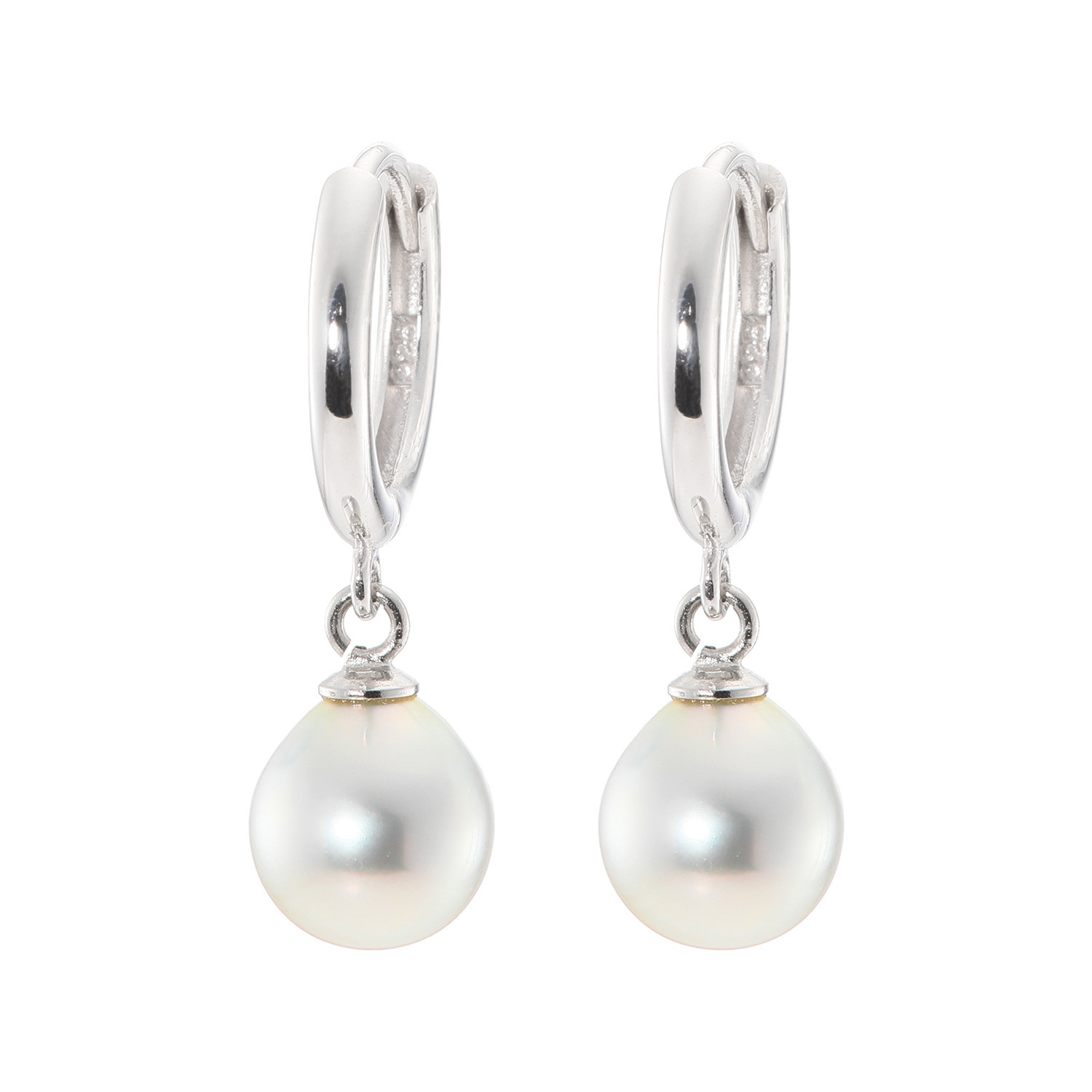 ペルラモーダ シルバー 国産無調色越物 ナチュラルブルーグレー アコヤパール スウィングピアス