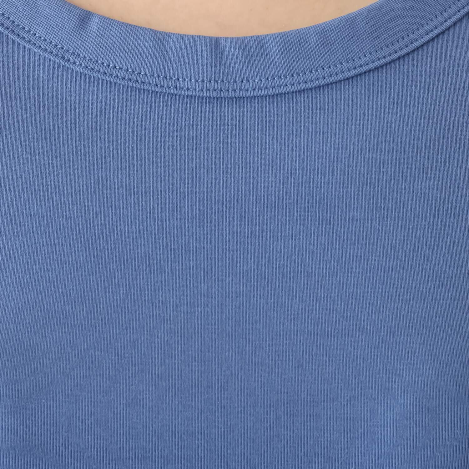 アントワブラン コットン混ストレッチ リブ編 タンクトップ