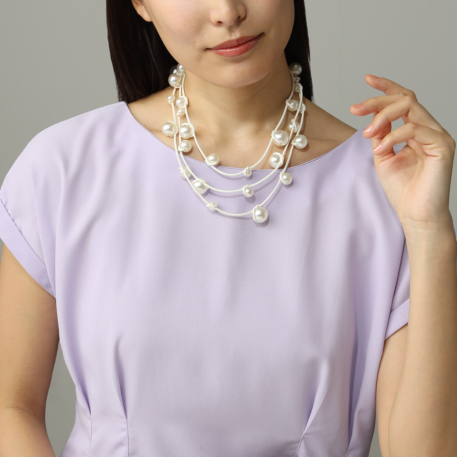 ジアンフィロンドン ガラスパール スーパーロングネックレス