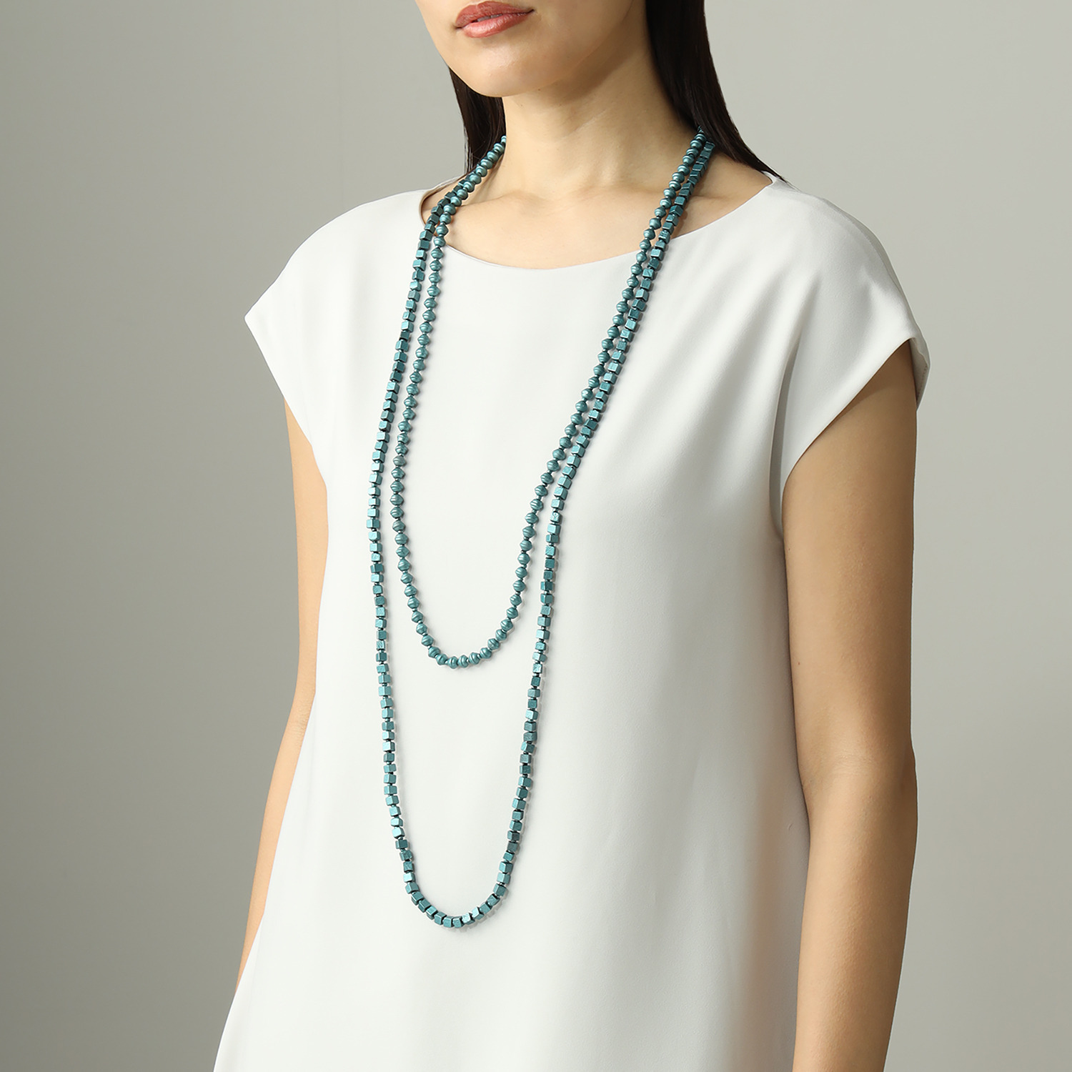 ジアンフィロンドン パシュミナ ロングネックレス ２本セット