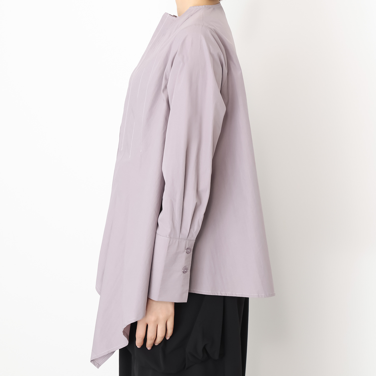 ベルポニー タックデザイン アシンメトリー ブラウス