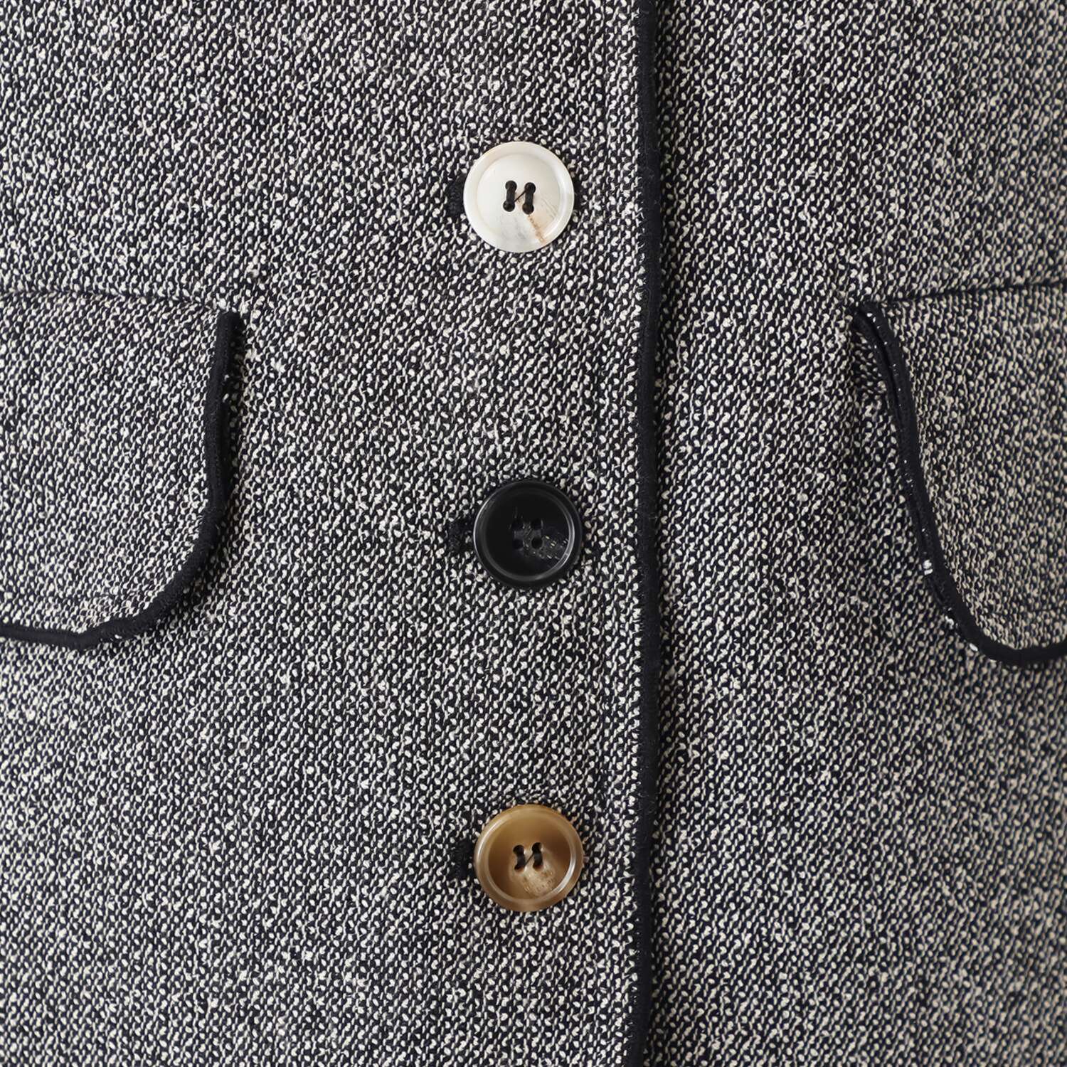 ベルポニー 折り返しデザインカフス ノーカラージャケット