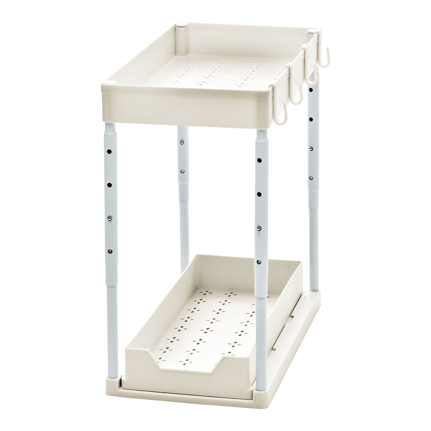 高さ調節できる シンク下収納ラック ２組セット