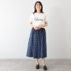 紺屋イチガントウキョウ ライン入り ギャザースカート