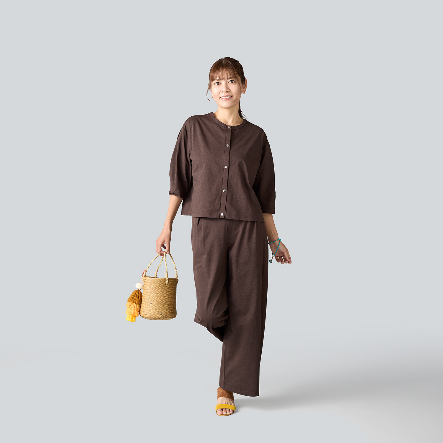 マンスリートライミー 楽ちんきれい見え ジャージー マルチウェイアンサンブル