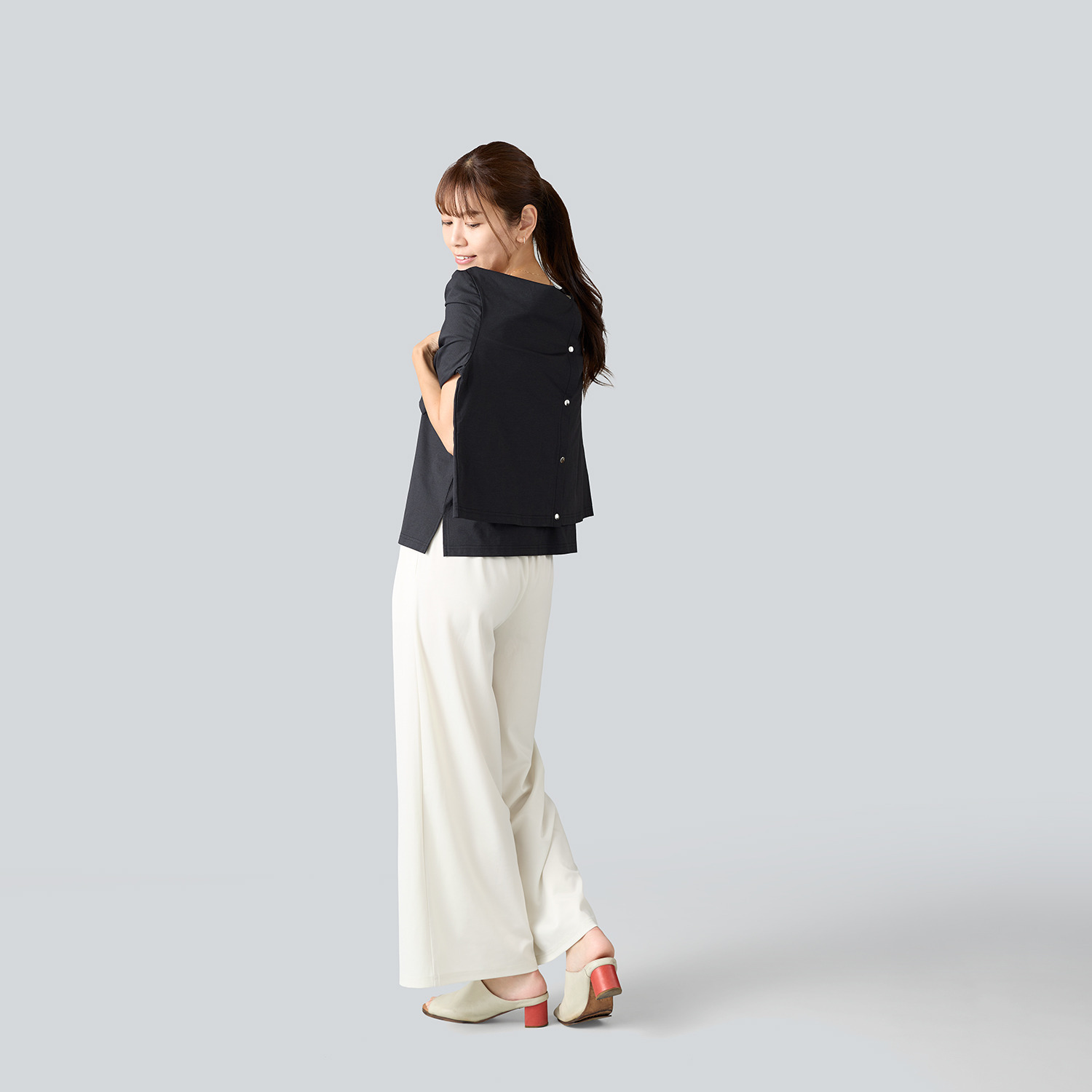 マンスリートライミー 楽ちんきれい見え ジャージー マルチウェイアンサンブル