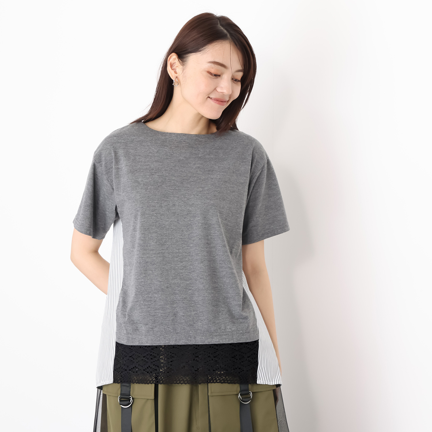 ラブソル 異素材テール コンビトップス