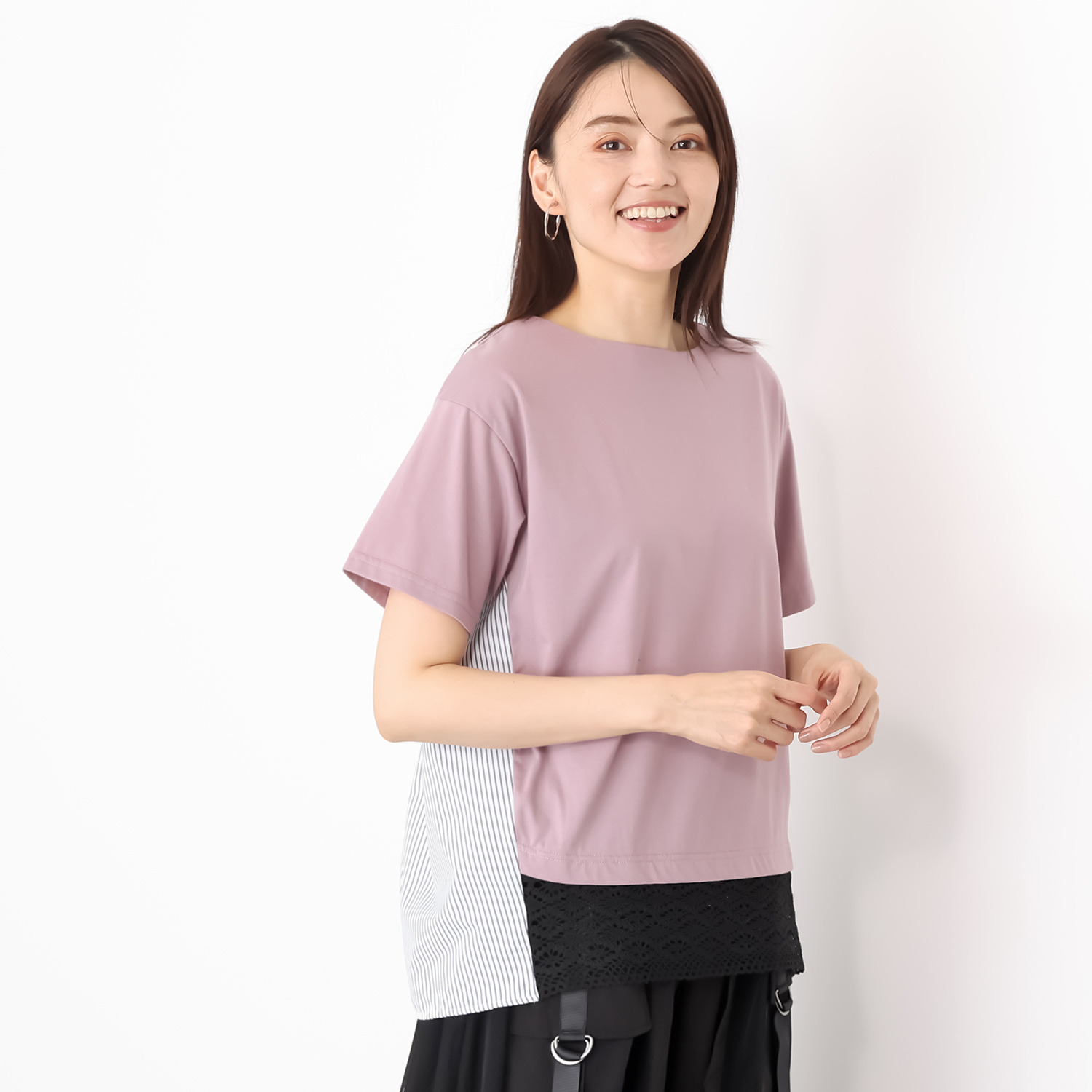 ラブソル 異素材テール コンビトップス