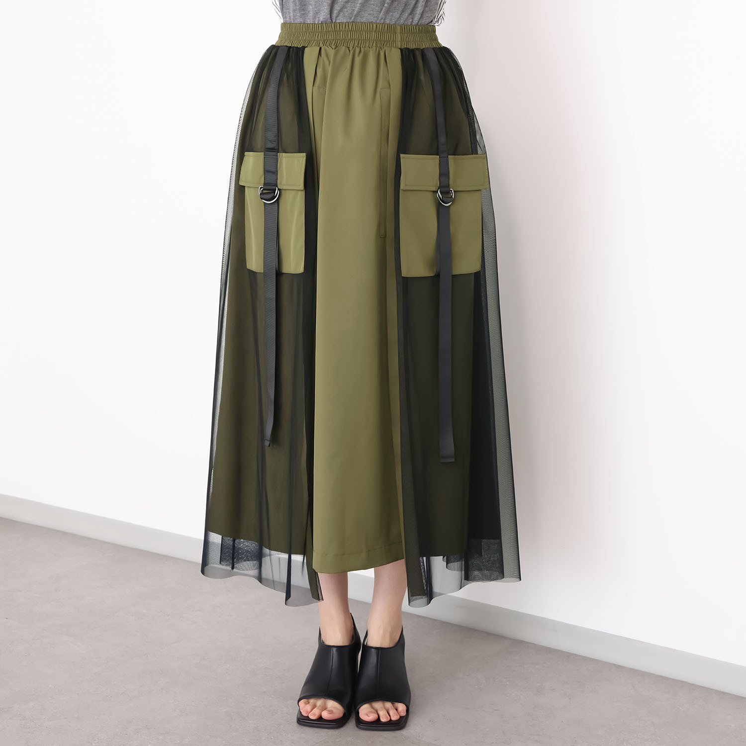 ラブソル チュールラップデザイン カーゴスカート