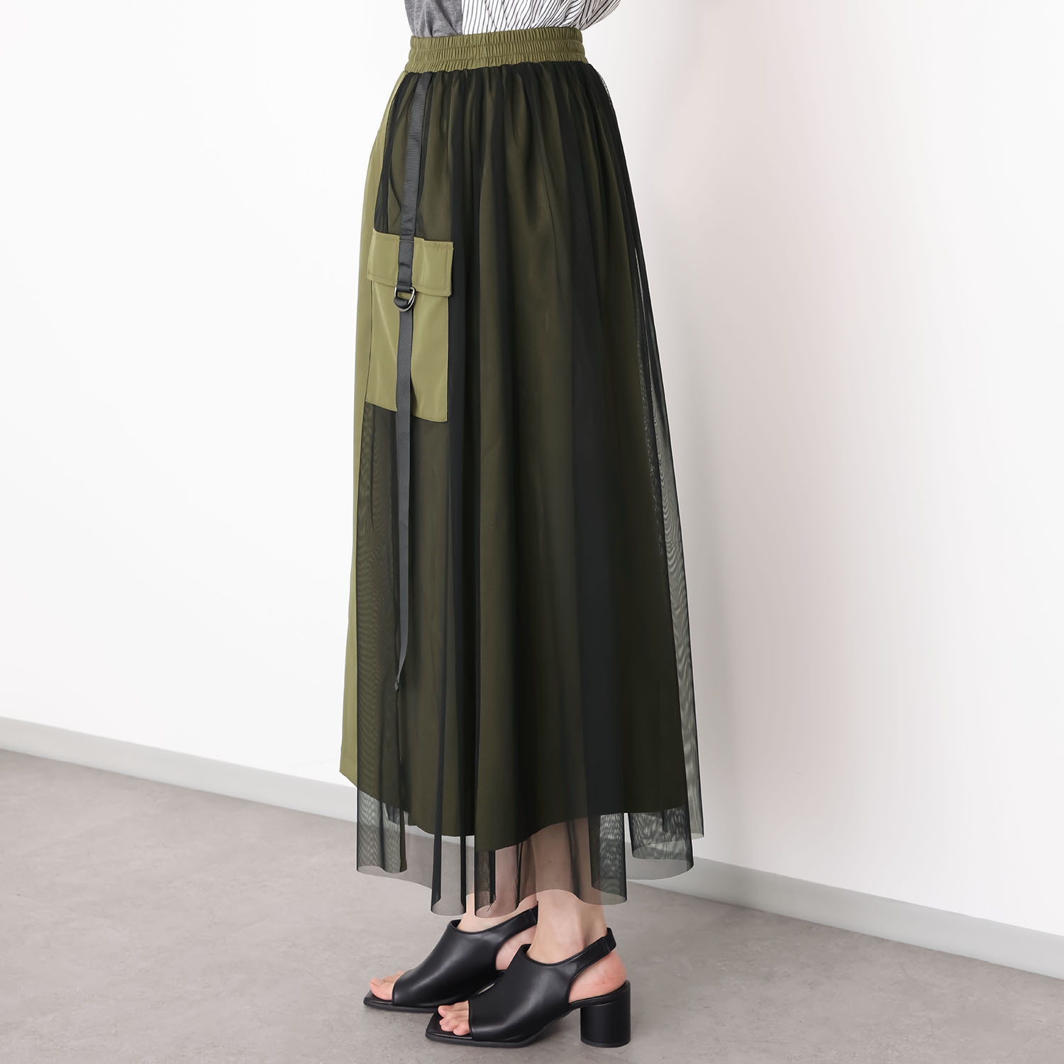 ラブソル チュールラップデザイン カーゴスカート