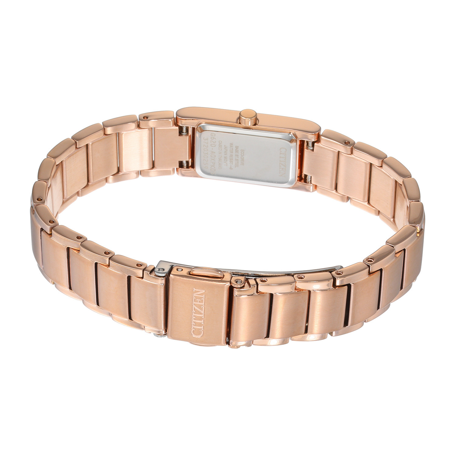 シチズン １ポイントダイヤモンド スクエアフェイス ソーラーウォッチ ＜ローズゴールドカラー＞