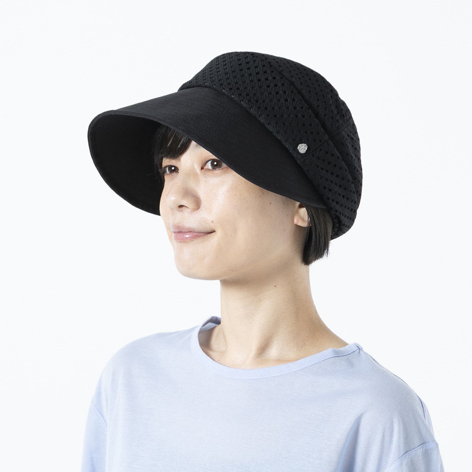 ベル・モード 日本製 美しいシルエットに こだわった スクエアレース使いの 涼やかキャスケット