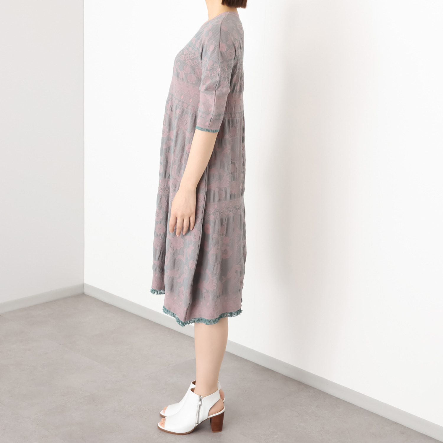 エム　アンド　キョウコ ラッセルレース リバーシブルワンピース