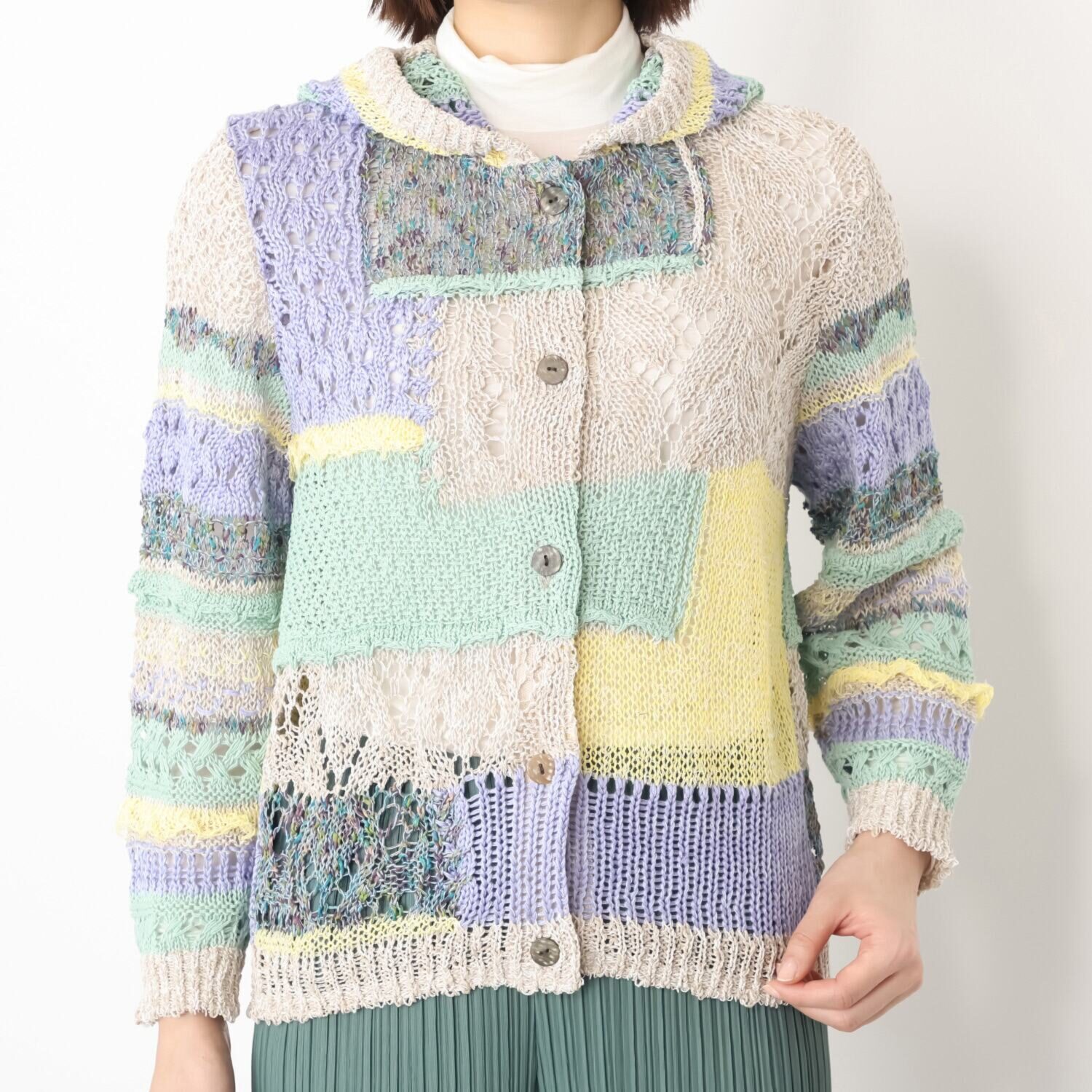 エム　アンド　キョウコ フード付カーディガン