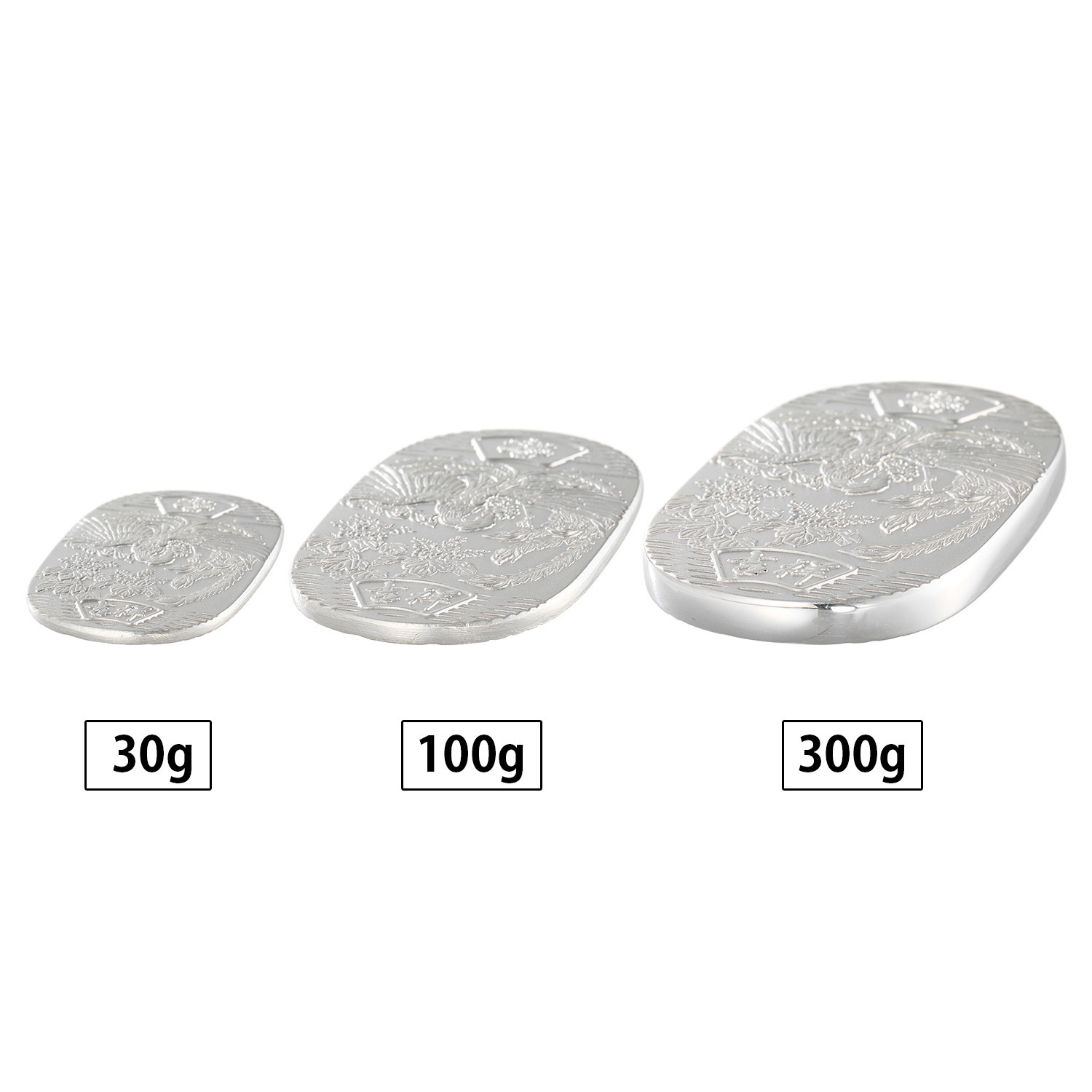 光則 純銀製 インゴット小判 “鳳凰と桐” ＜３０ｇ＞