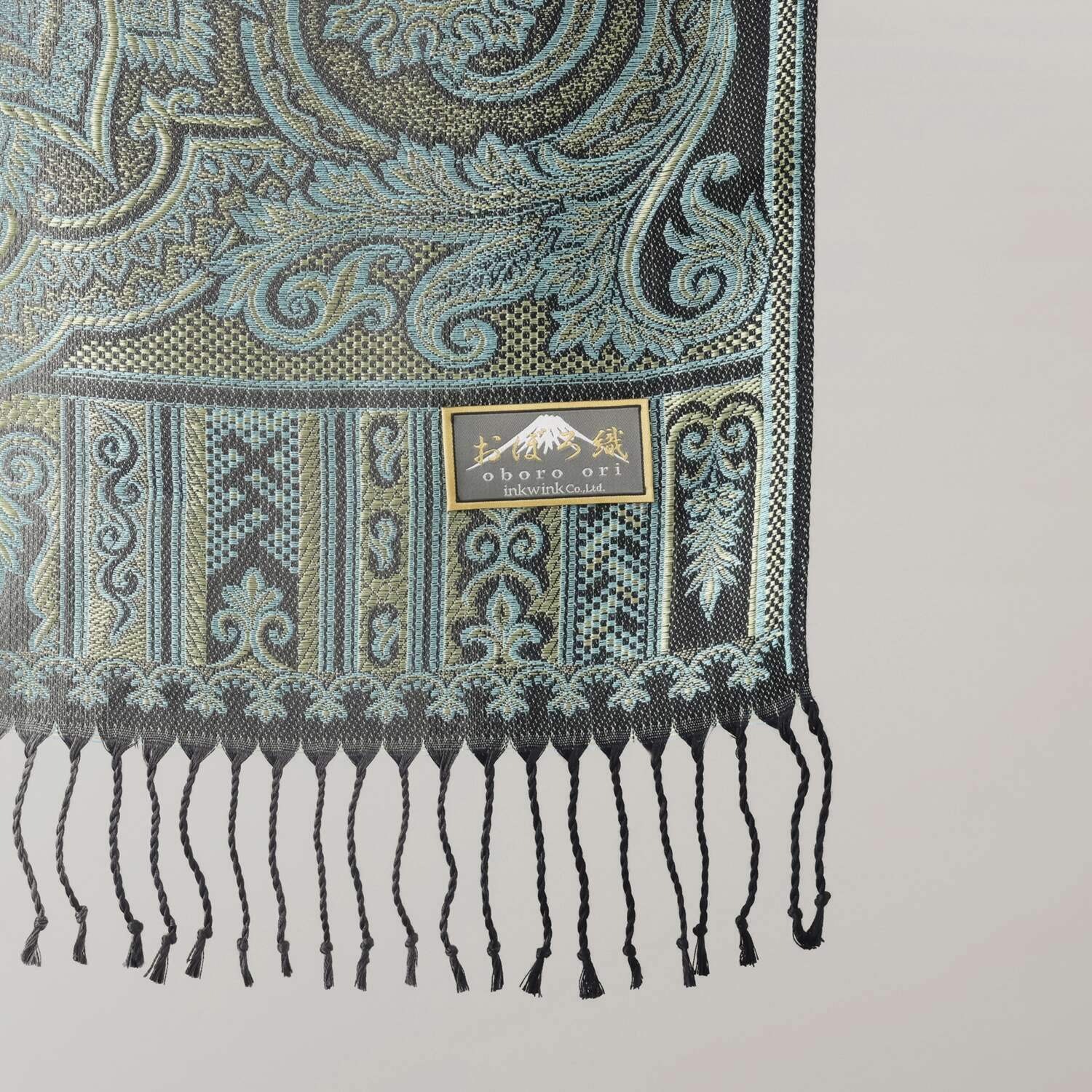 おぼろ織 シルク１００％ ストール ＜ペイズリー柄＞