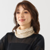 シルクに夢中 かすり糸で編んだ シルク１００％ ネックウォーマー