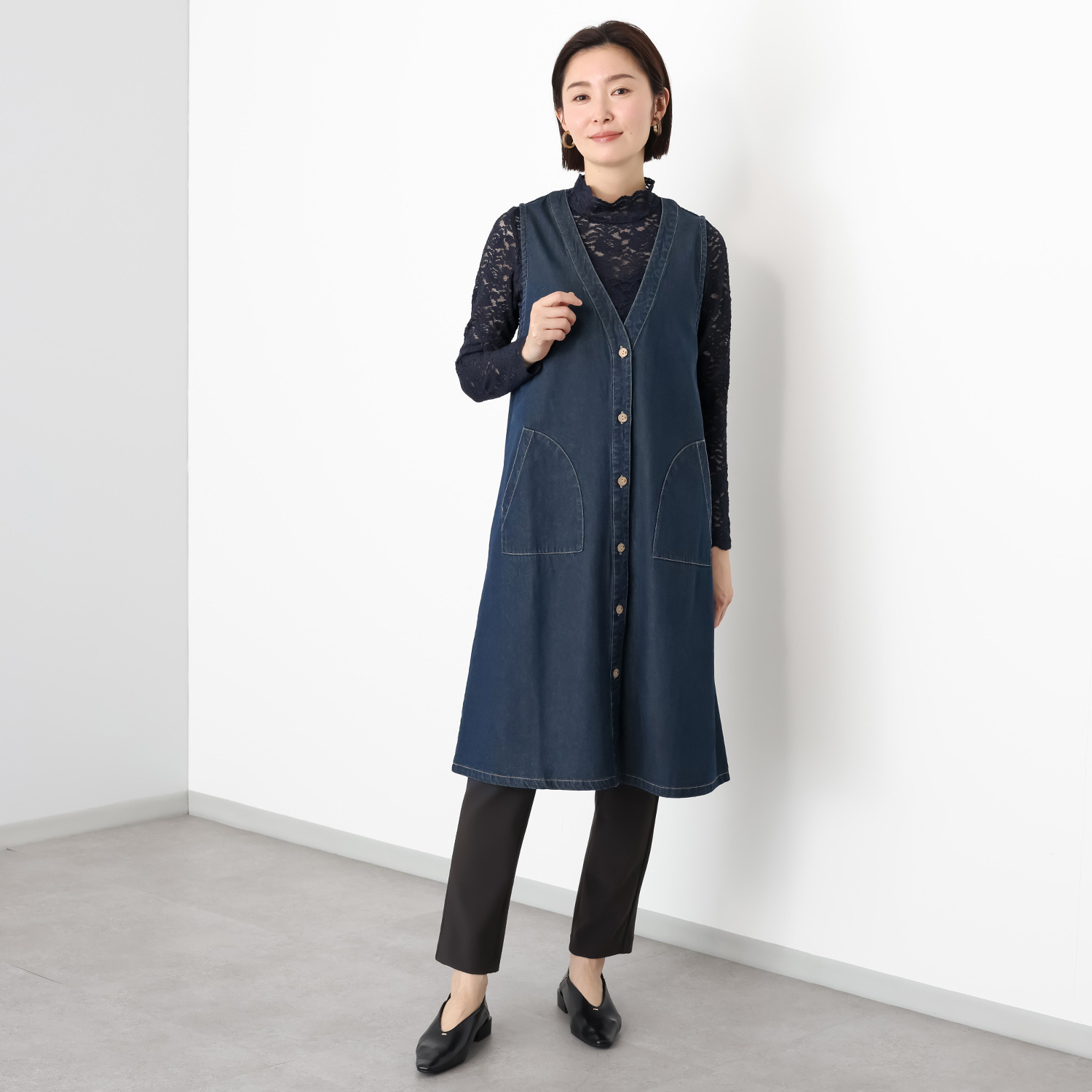 ダジュール デニム ロングジレ