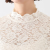 ダジュール フラワー柄 ストレッチレース プルオーバー