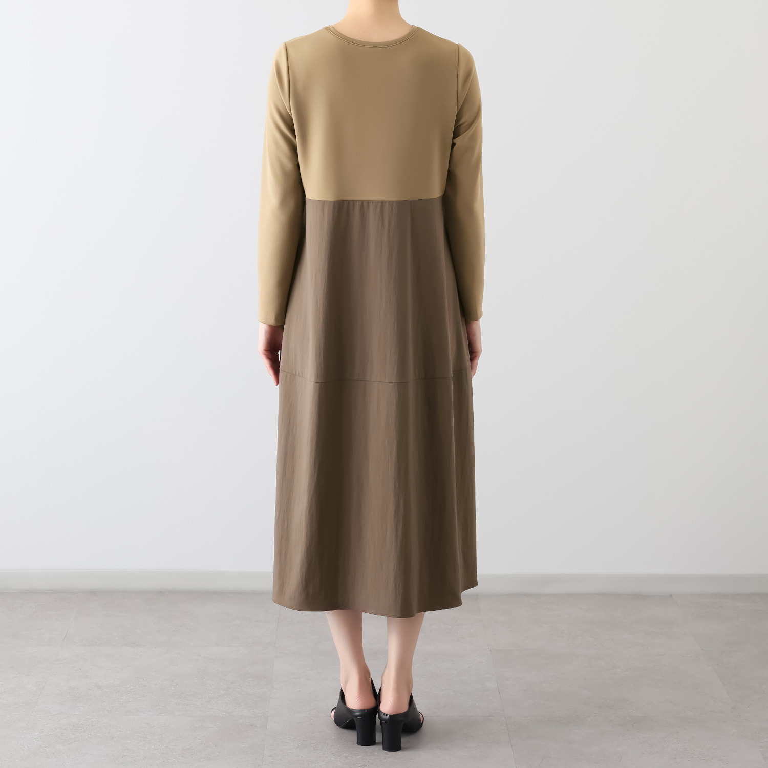 ダジュール 異素材ドッキング ワンピース
