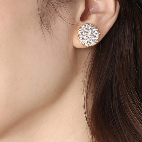 ユキコ　ハナイ ＣＺ レース風フラワー イヤリング／ピアス