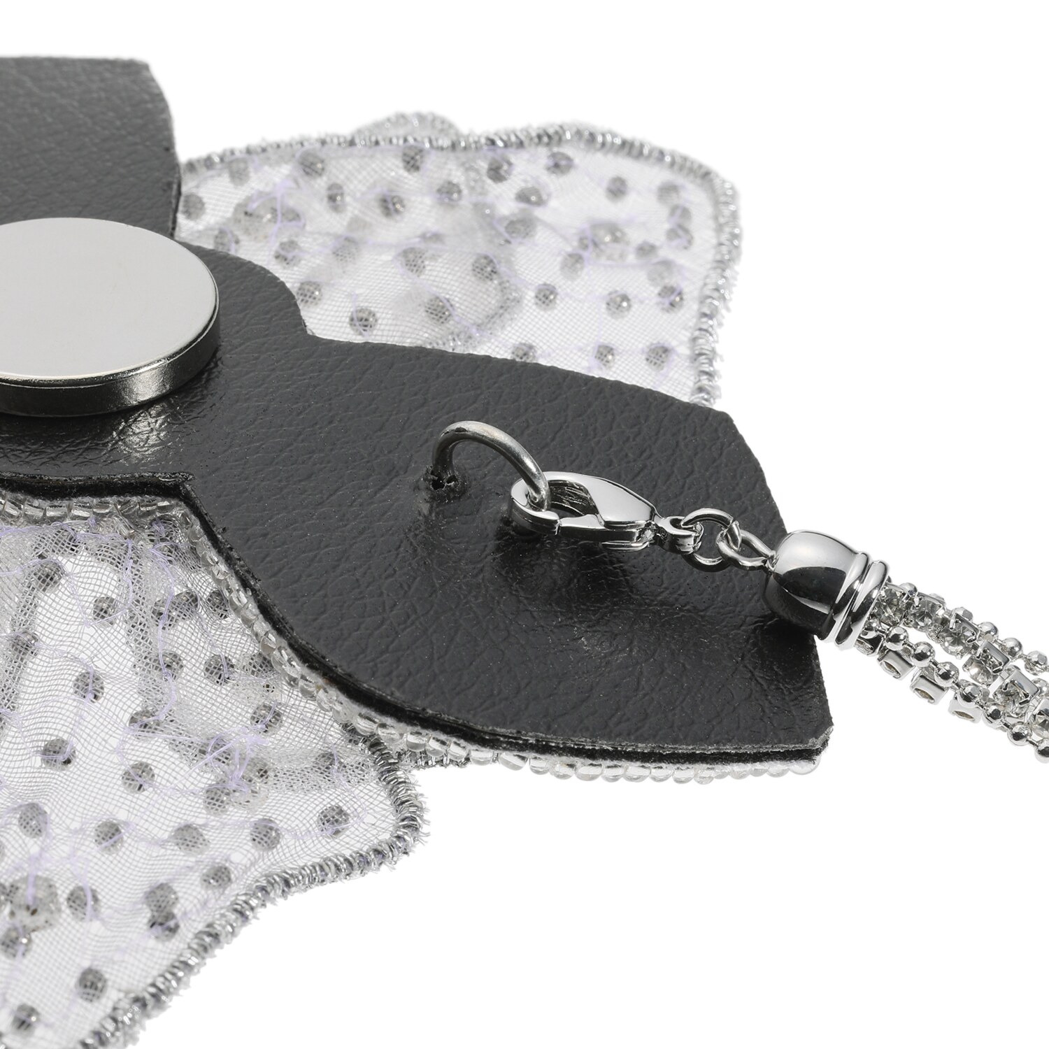 ユキコ　ハナイ エレガント スパンコールビジュウ フラワー マグネットブローチ