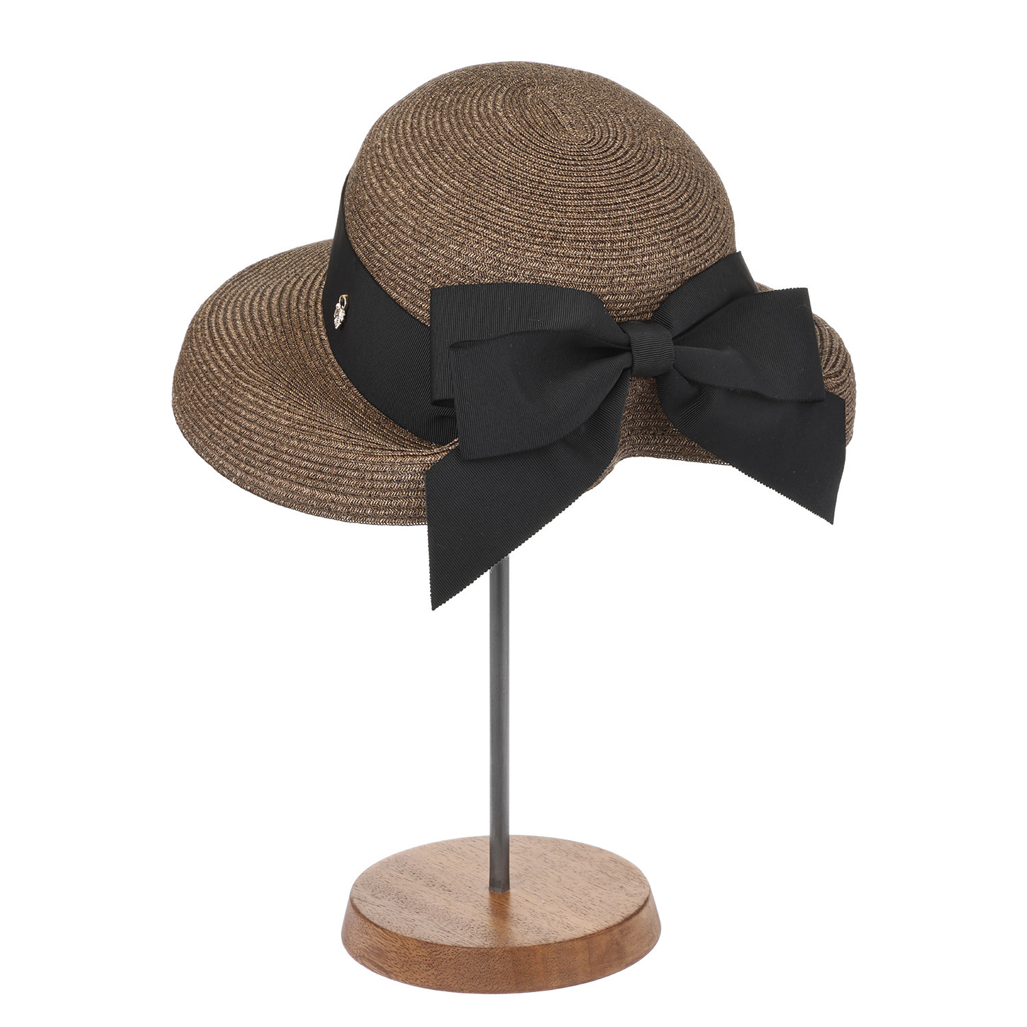 アウレリア 日本製 ＵＶカット ブレードリボン ブリムダウンハット