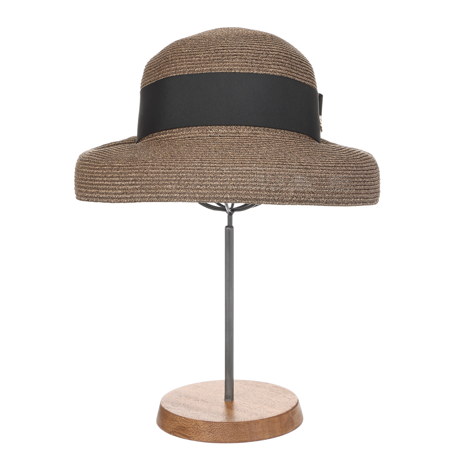 アウレリア 日本製 ＵＶカット ブレードリボン ブリムダウンハット