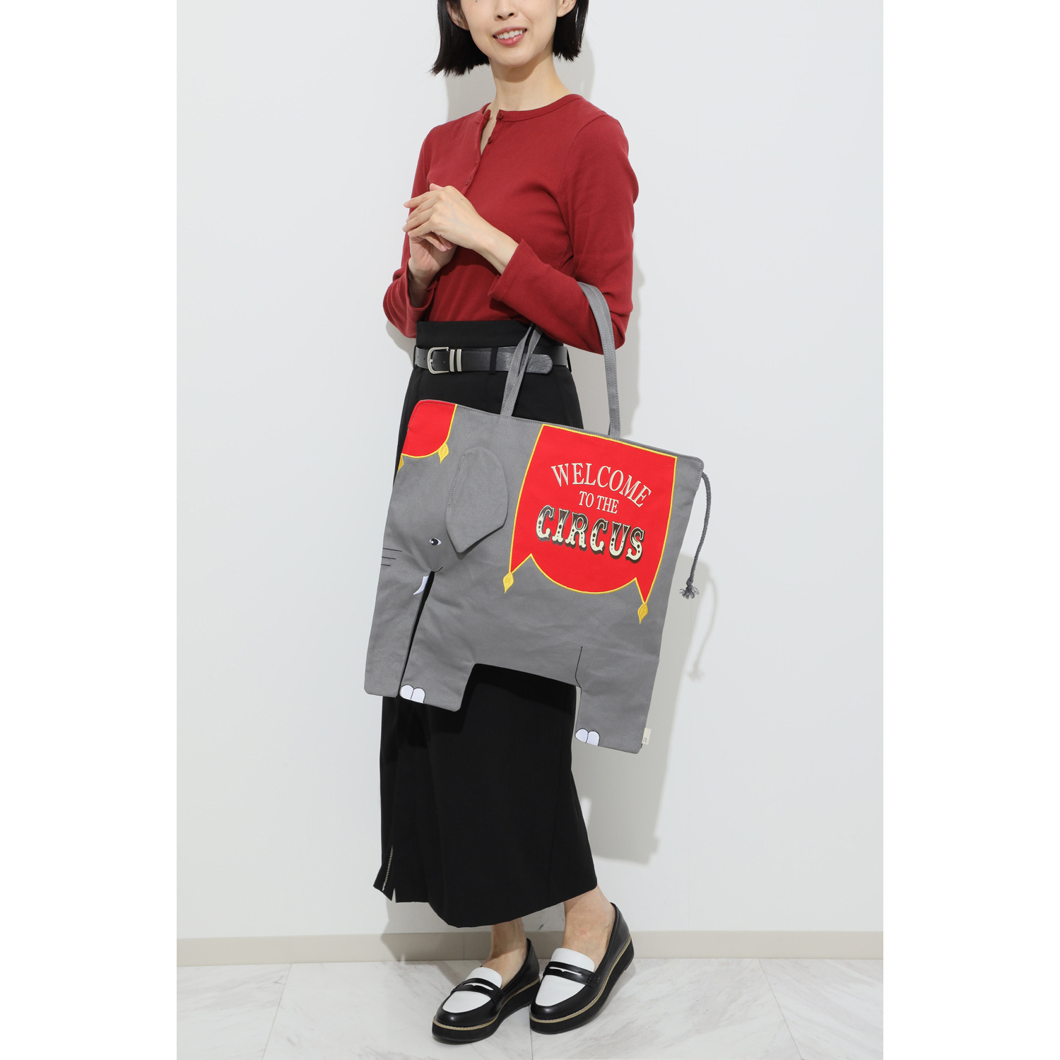 ルートート 大きな体に やさしい瞳 ゾウさんトートバッグ