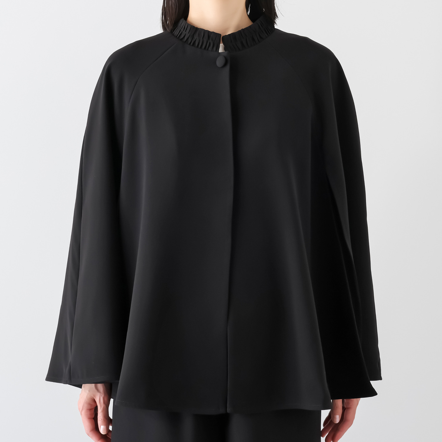 岩佐 国内生産 国内生地 スタンドカラー フォーマルケープ