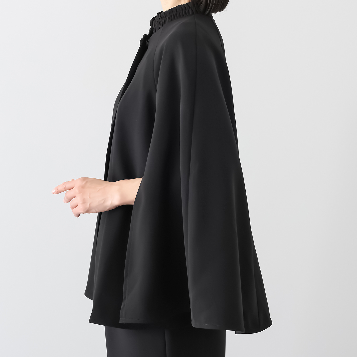 岩佐 国内生産 国内生地 スタンドカラー フォーマルケープ