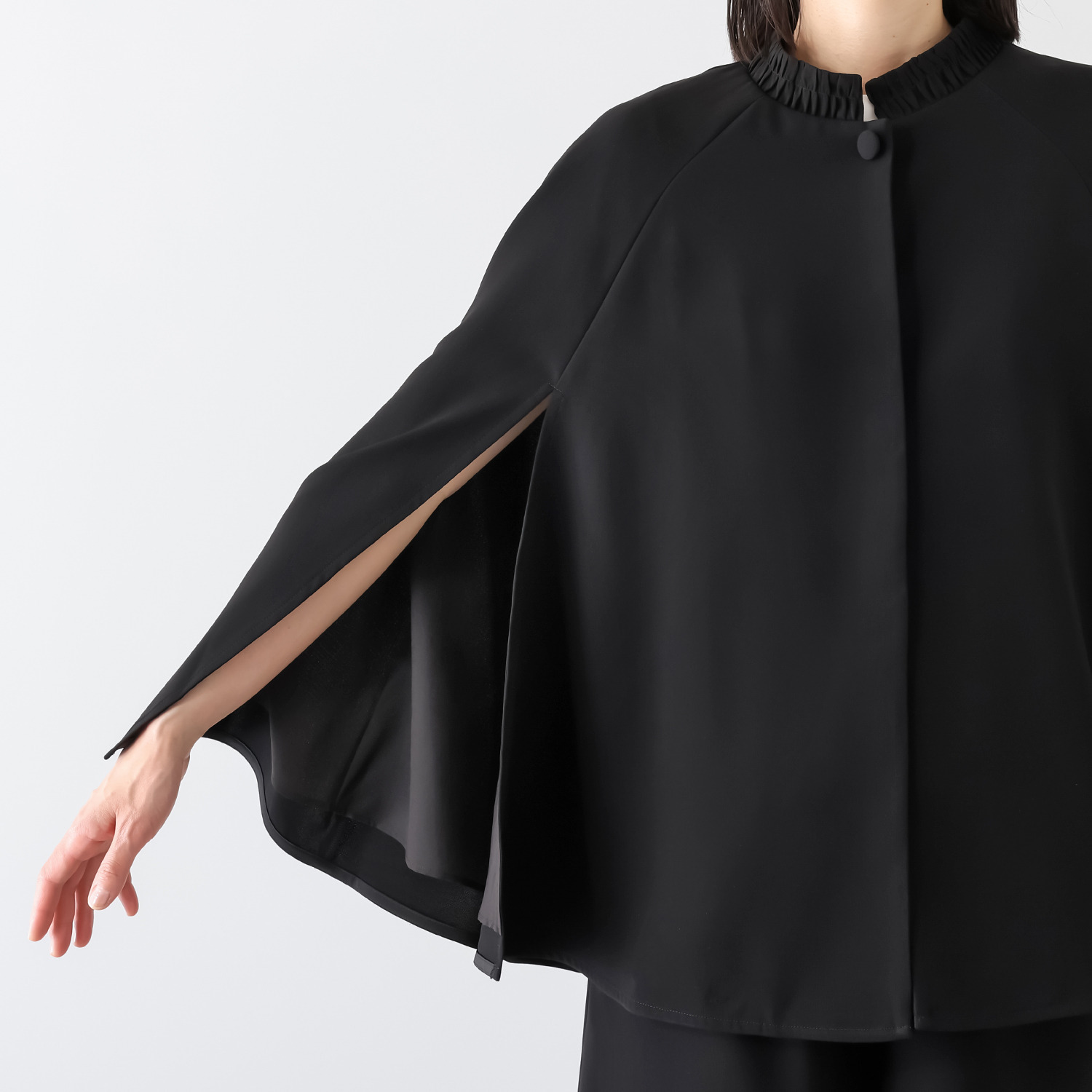 岩佐 国内生産 国内生地 スタンドカラー フォーマルケープ