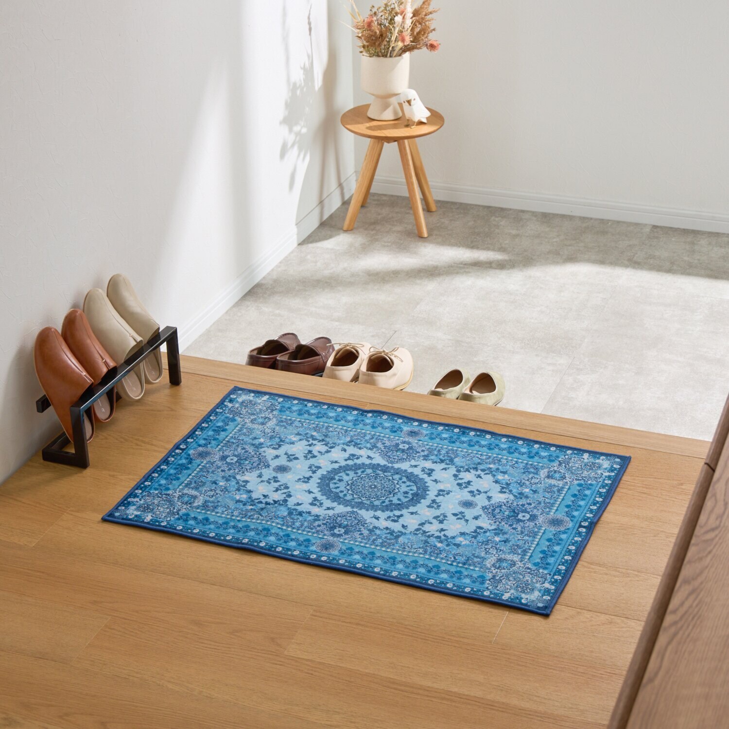 はっ水加工付 ペルシャンデザイン マット “サンティエラ” ＜６０×９０ｃｍ＞