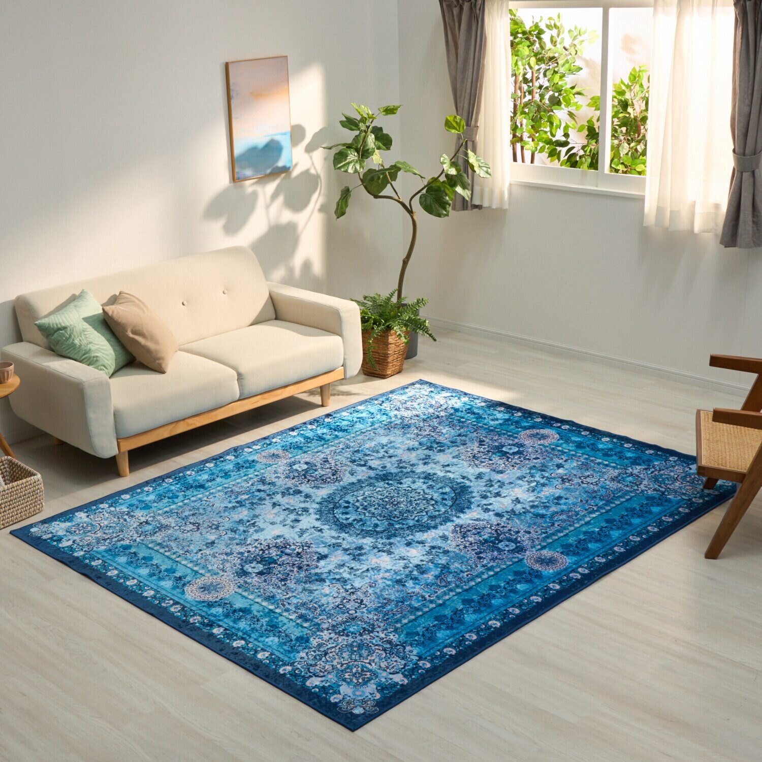 はっ水加工付 ペルシャンデザイン カーペット “サンティエラ” ＜１９０×２４０ｃｍ＞