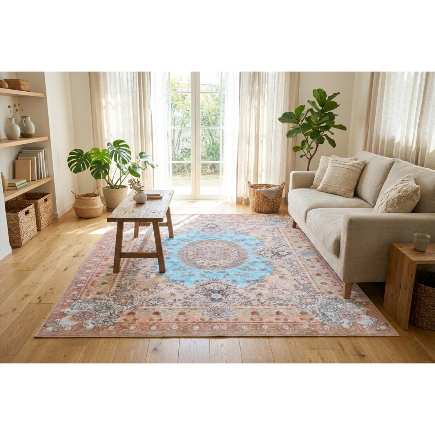 はっ水加工付 ペルシャンデザイン カーペット “サンティエラ” ＜２３０×３２０ｃｍ＞