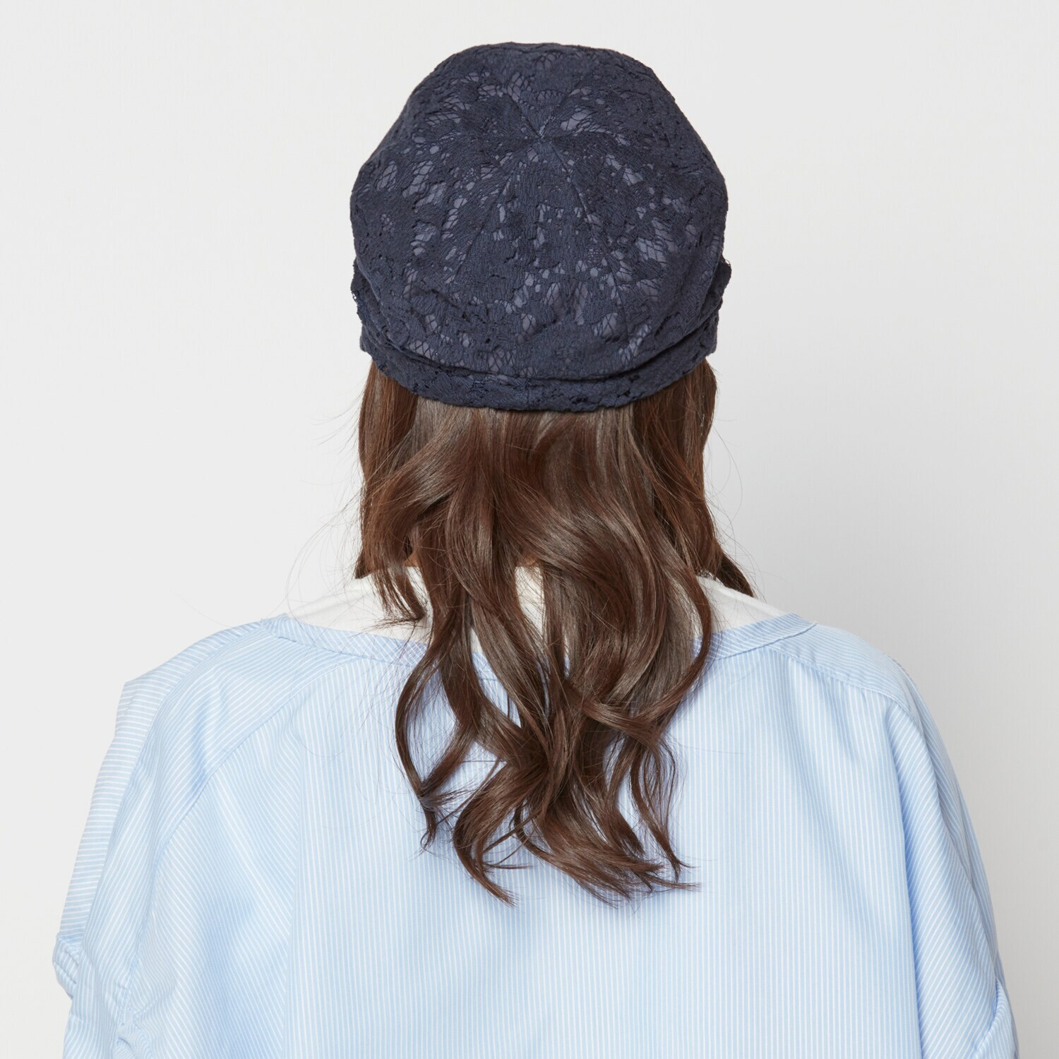 タイムクロス 日本製 綿混 洗えるナチュラルレース 軽量キャスケット