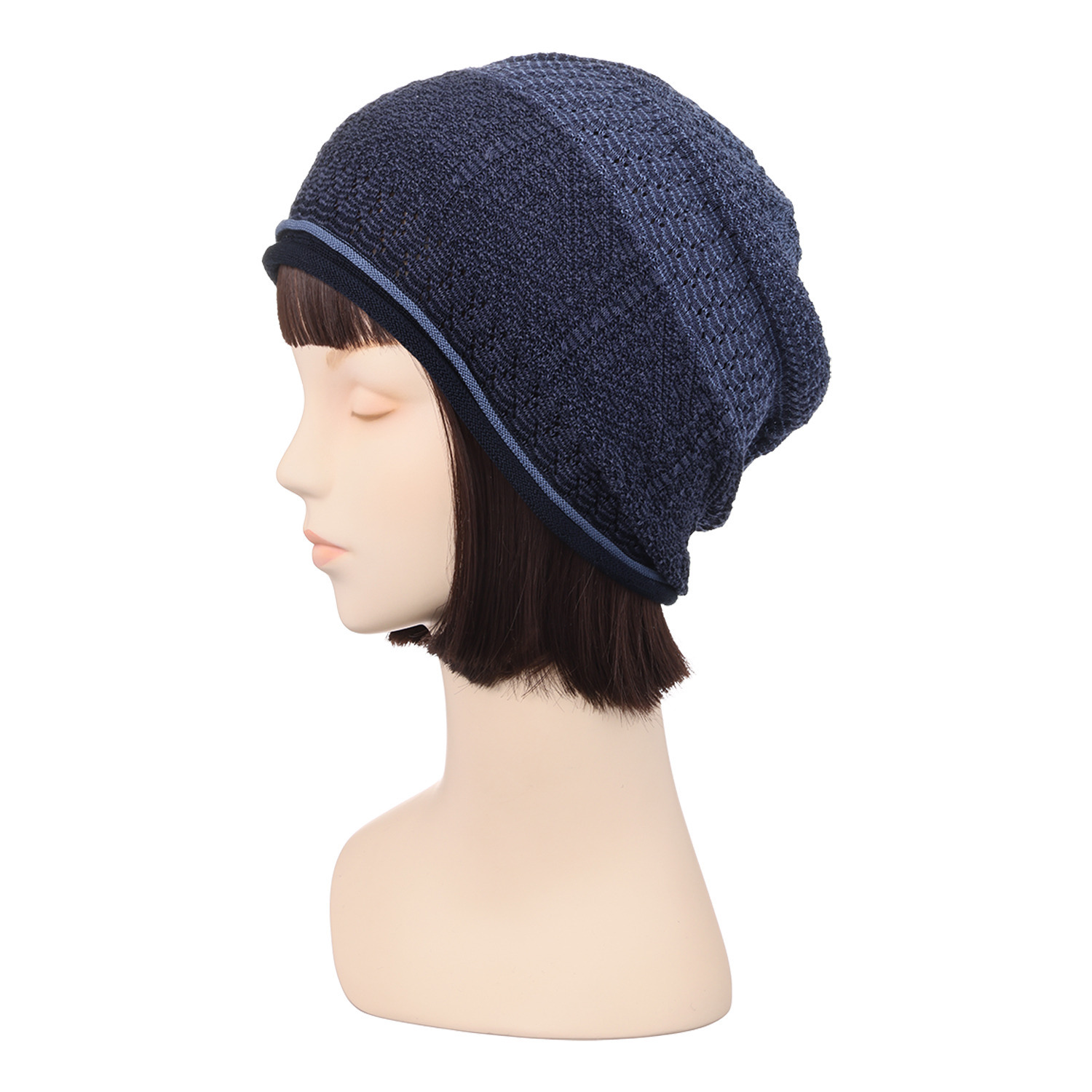 タイムクロス 日本製　超軽量 洗えるシルク混の ホールガーメント（Ｒ） おうちニット帽