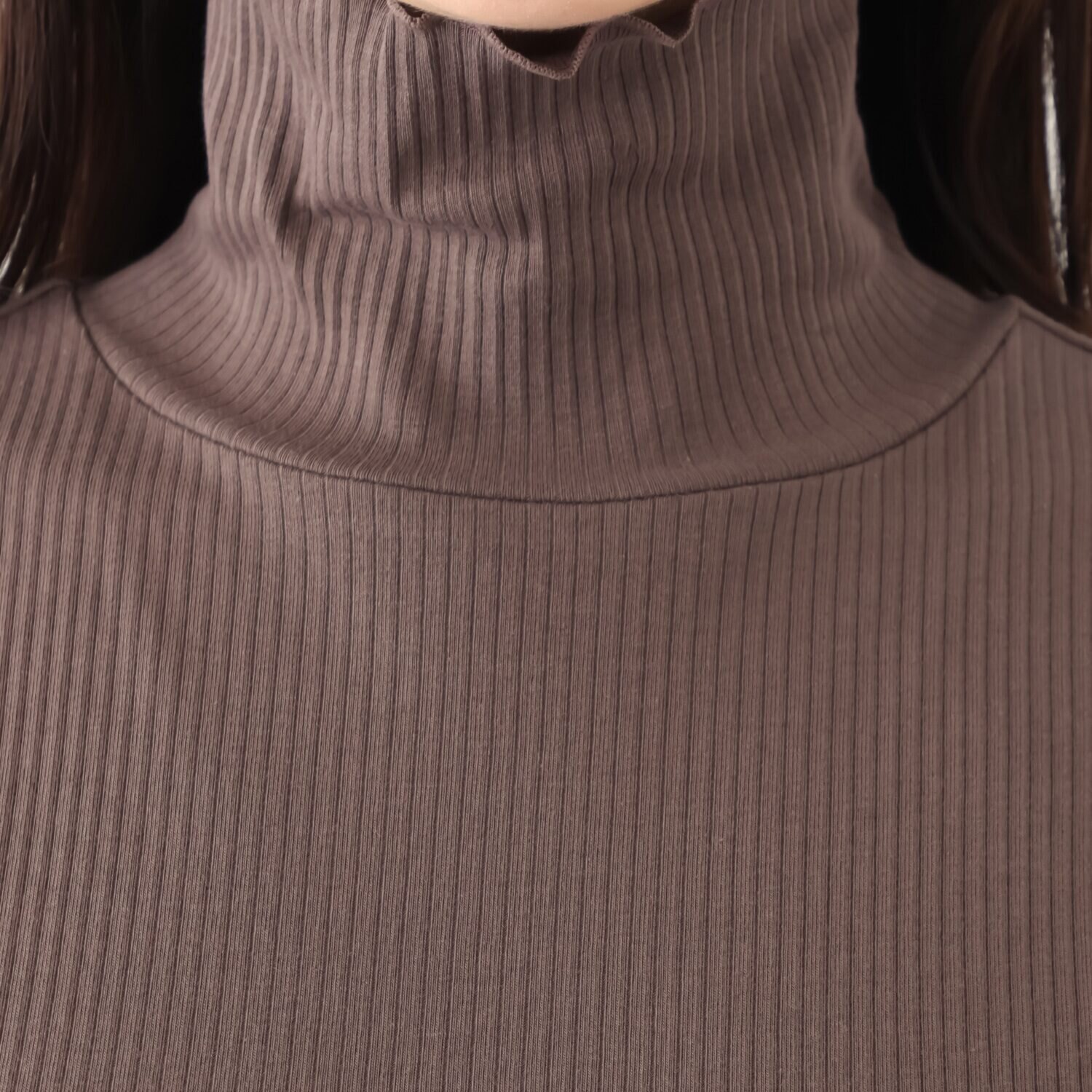 ジュエル オーガニックコットン混 ストレッチリブ編 ハイネック ノースリーブインナー ３枚セット