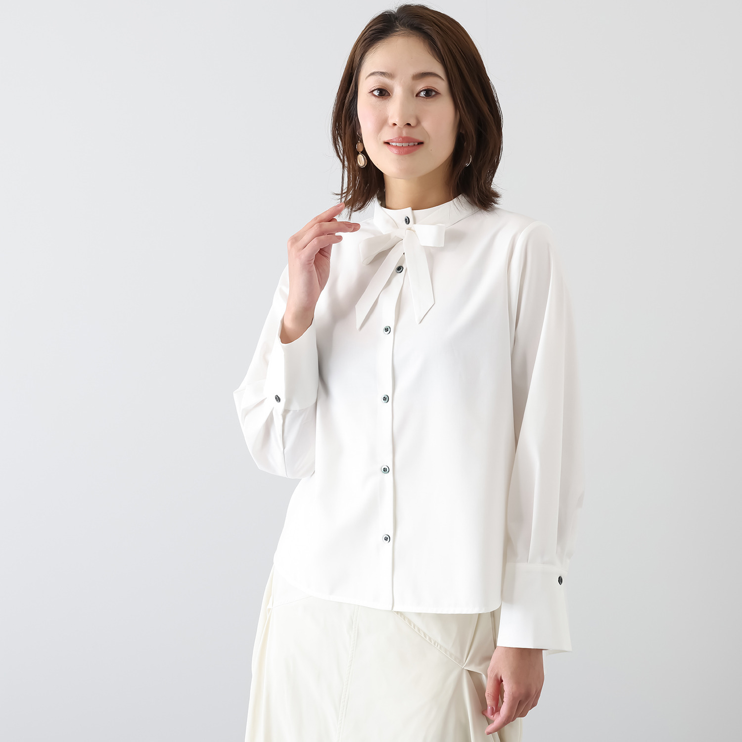 コモエリークローゼット ボウタイアクセント ブラウス