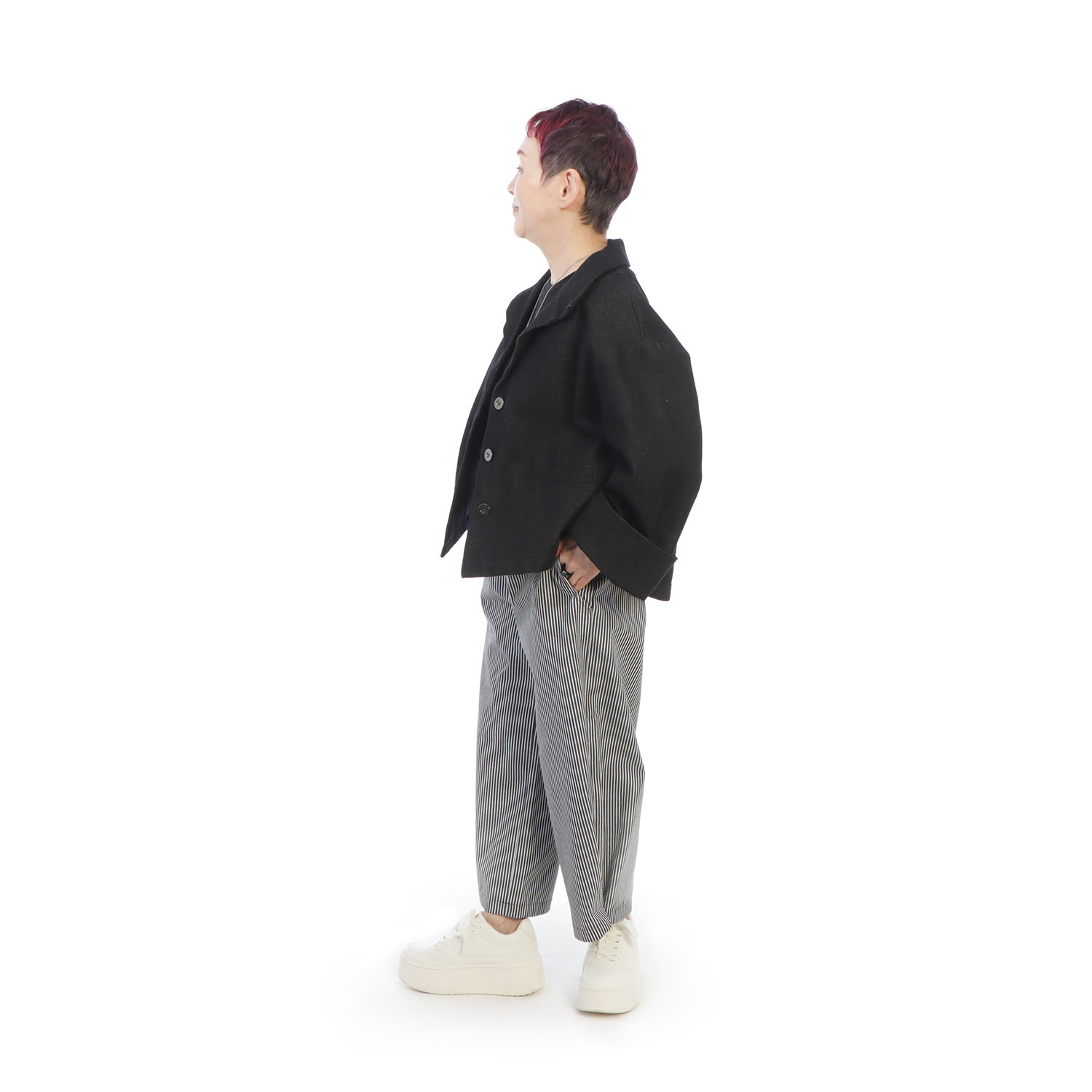 コモエリークローゼット ストレート＆コクーン デニムパンツ