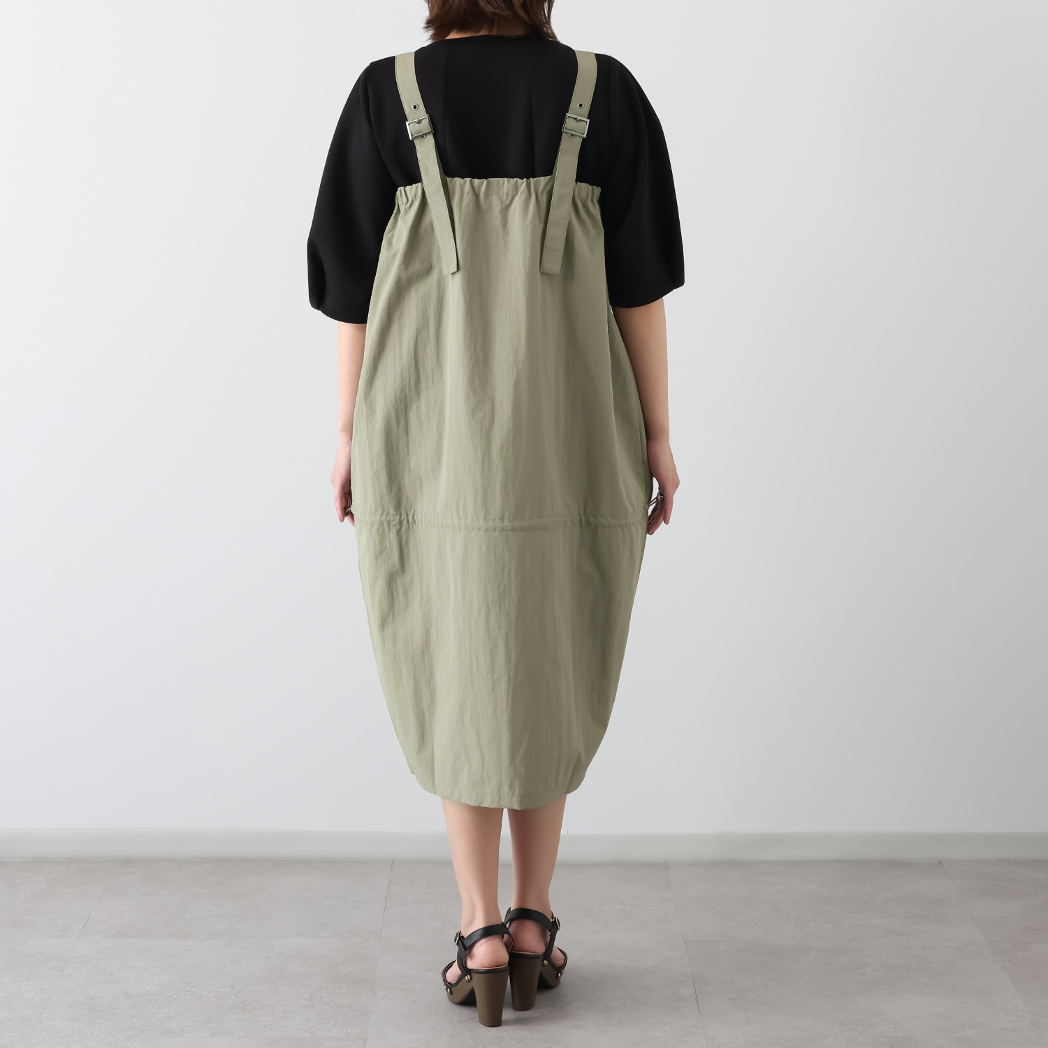 コモエリークローゼット ビッグポケット ジャンパードレス