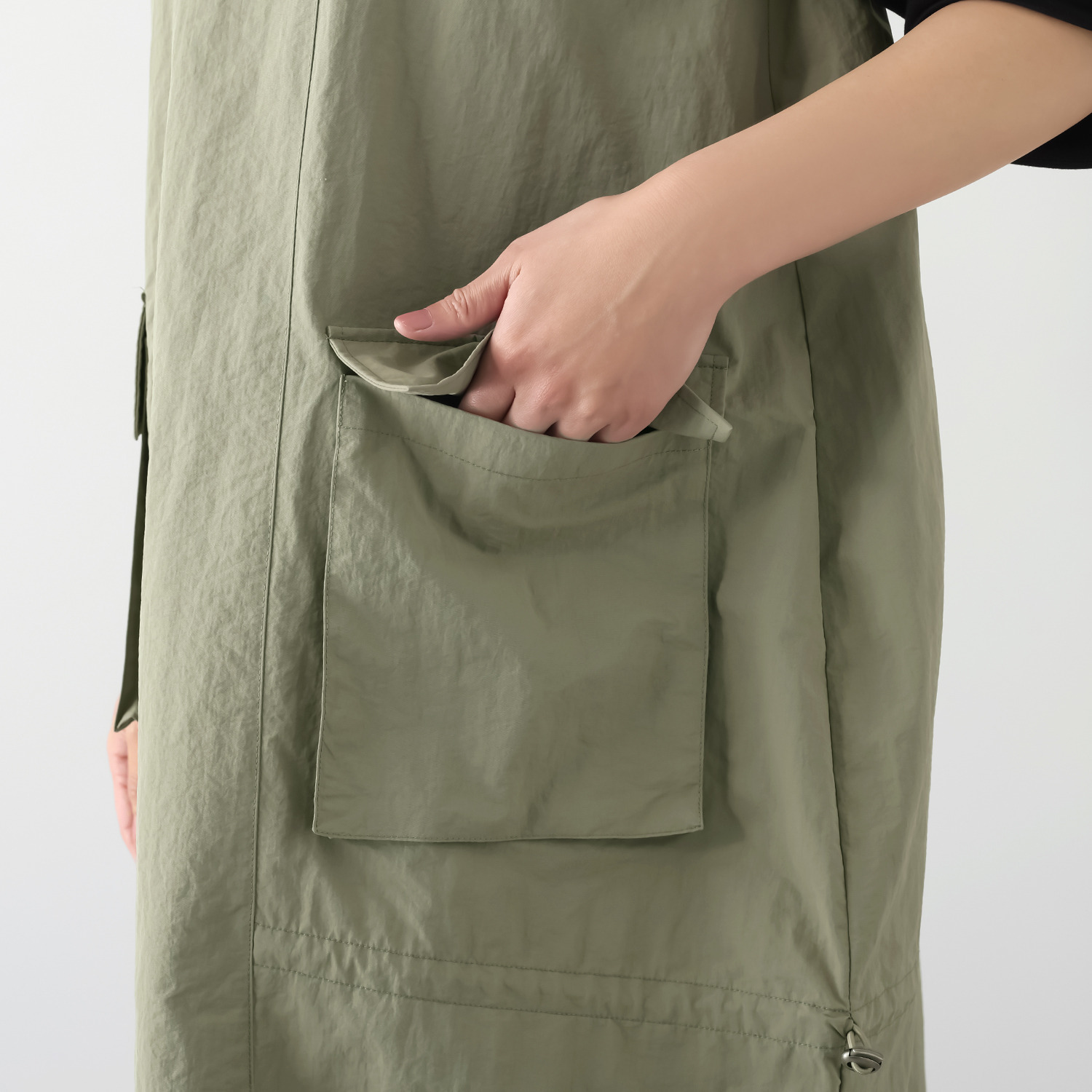 コモエリークローゼット ビッグポケット ジャンパードレス