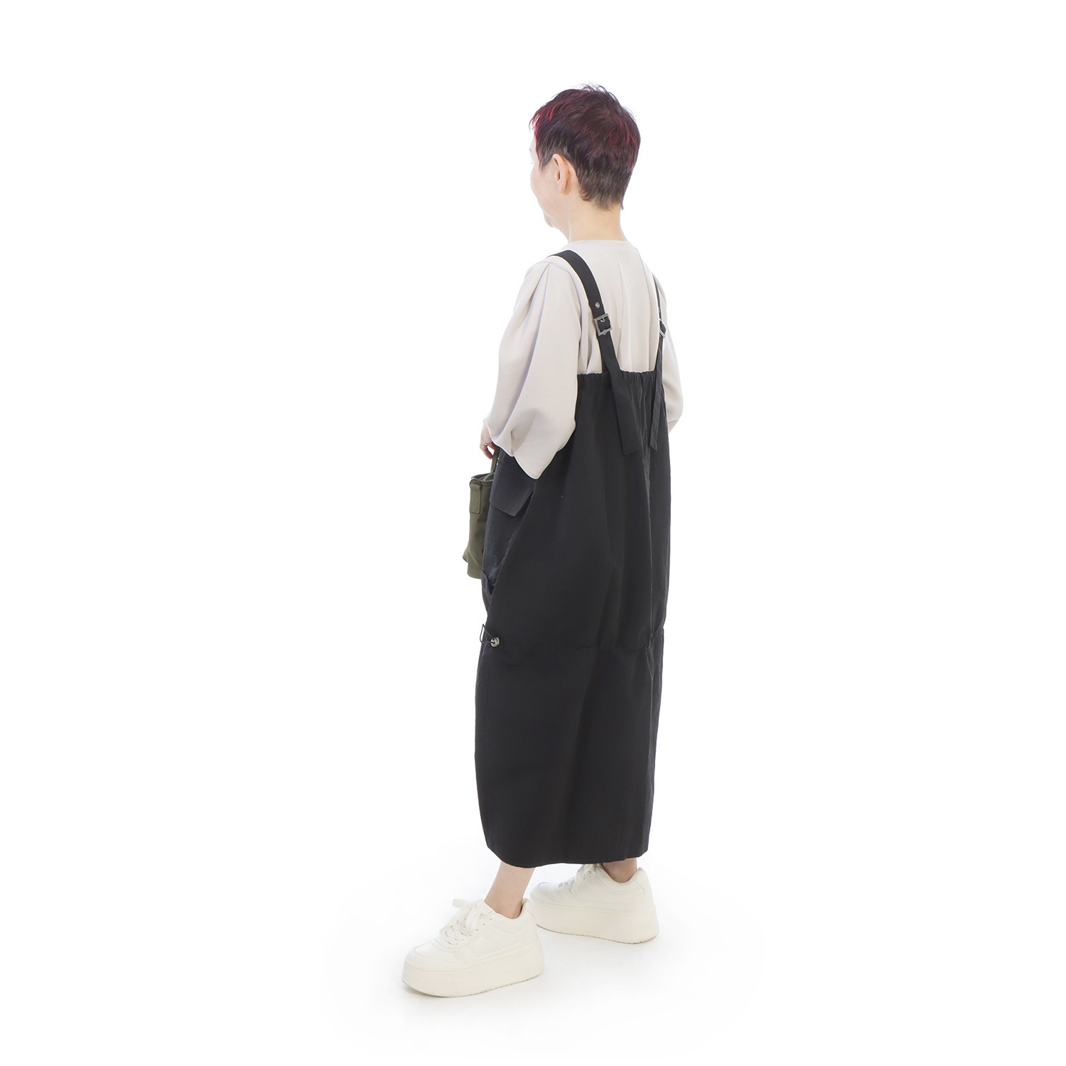 コモエリークローゼット ビッグポケット ジャンパードレス