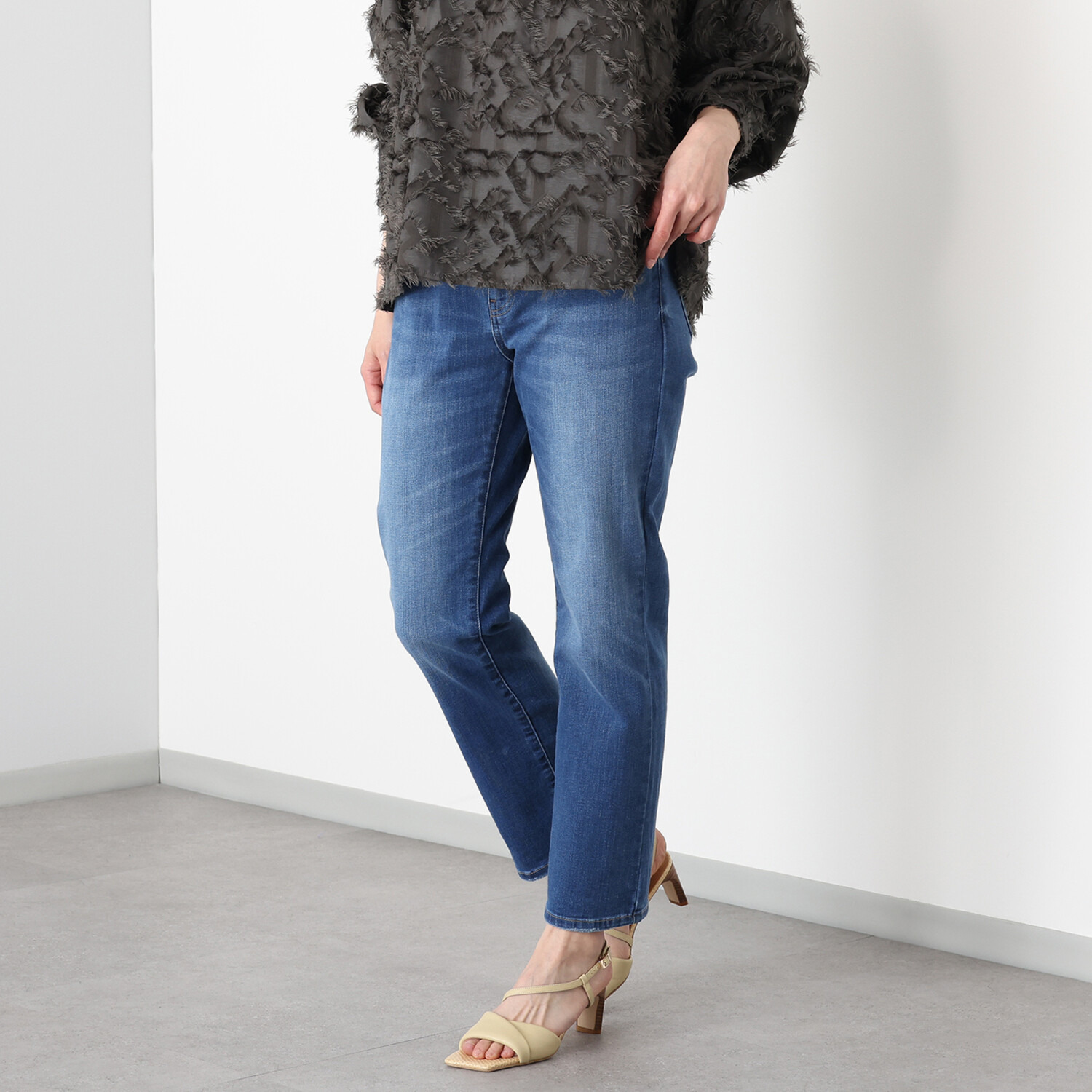 シュガーデプト コーンデニム（Ｒ） スーパーストレッチ アンクル丈ジーンズ