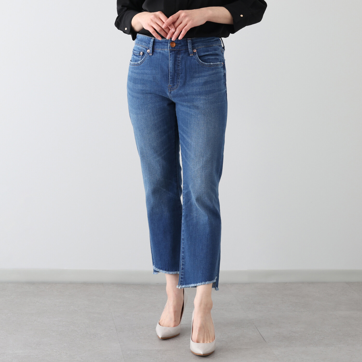 シュガーデプト コーンデニム（Ｒ） スーパーストレッチ カプリジーンズ