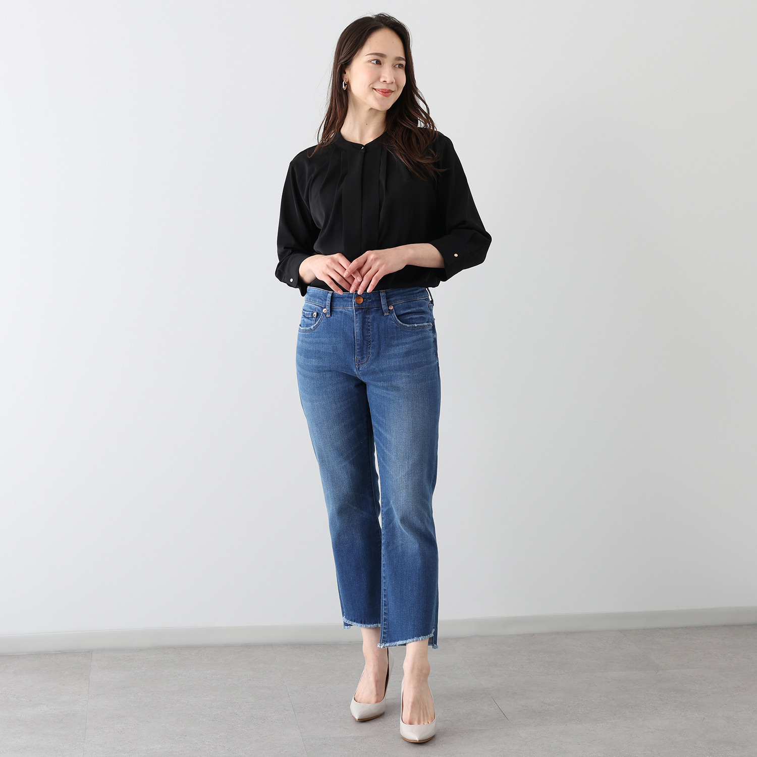 シュガーデプト コーンデニム（Ｒ） スーパーストレッチ カプリジーンズ