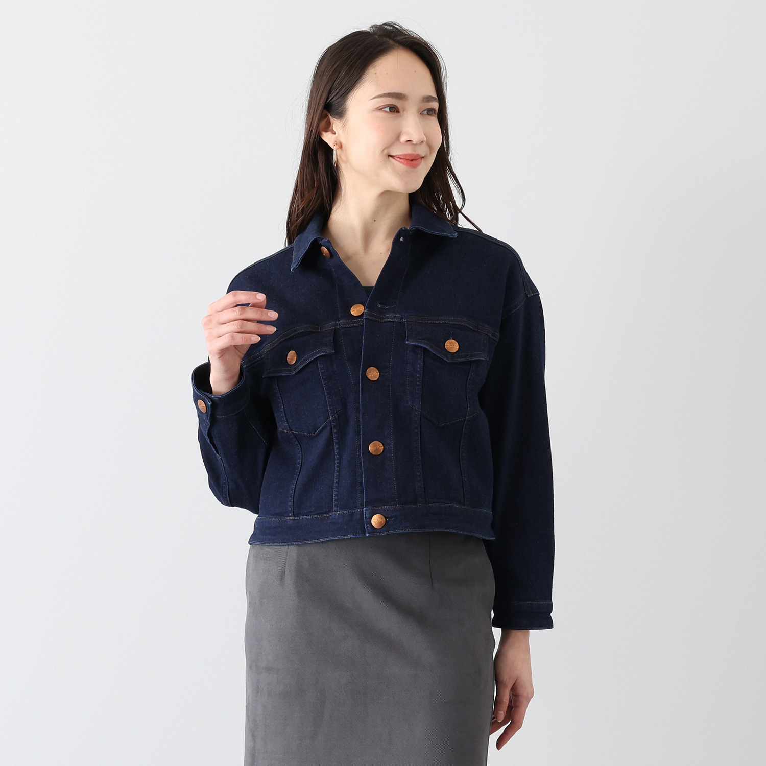 シュガーデプト コーンデニム（Ｒ） スーパーストレッチ クロップトジャケット