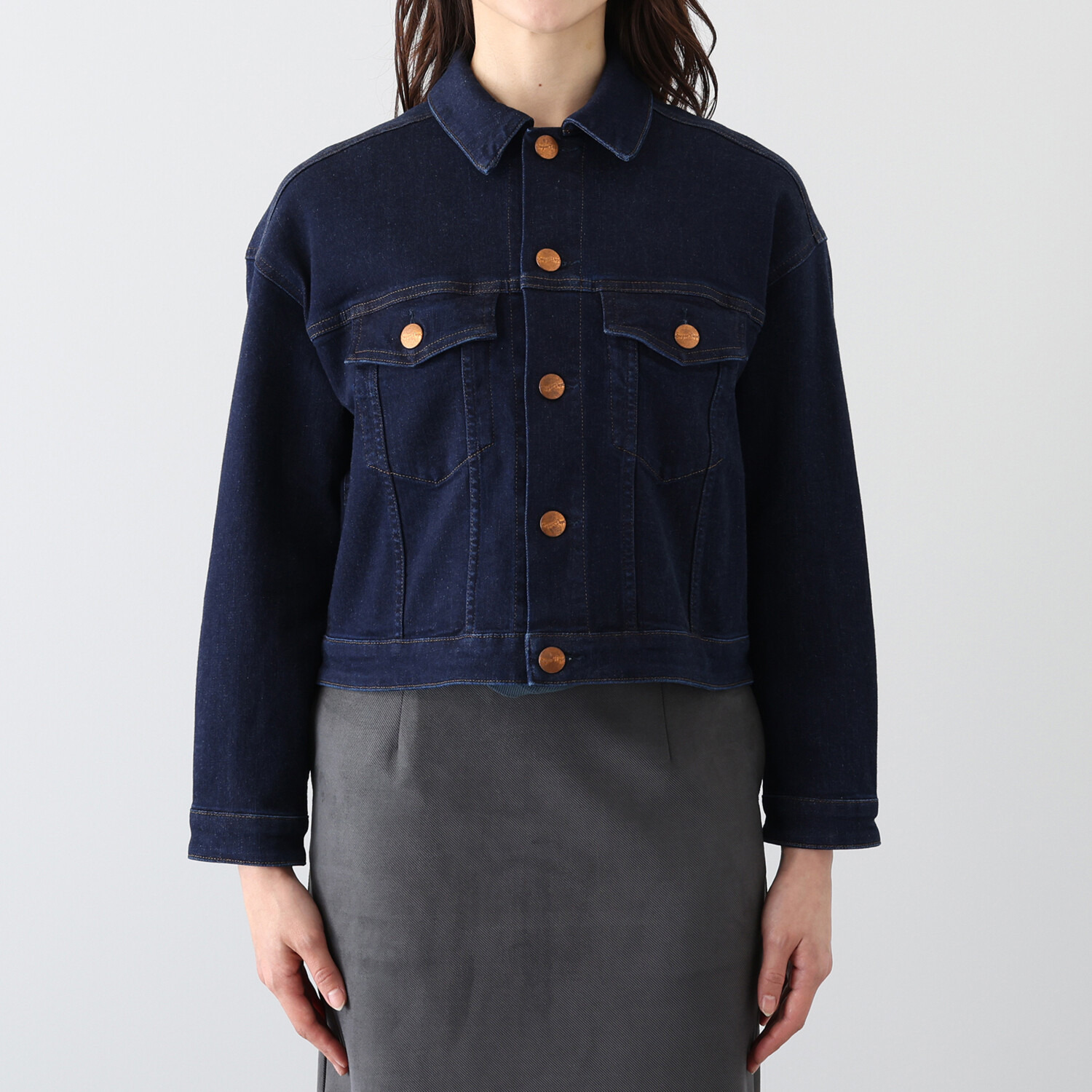 シュガーデプト コーンデニム（Ｒ） スーパーストレッチ クロップトジャケット