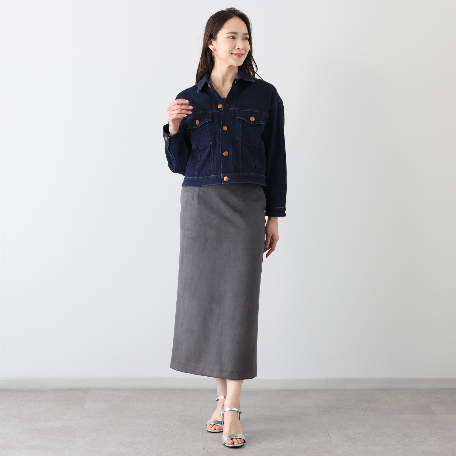 シュガーデプト コーンデニム（Ｒ） スーパーストレッチ クロップトジャケット