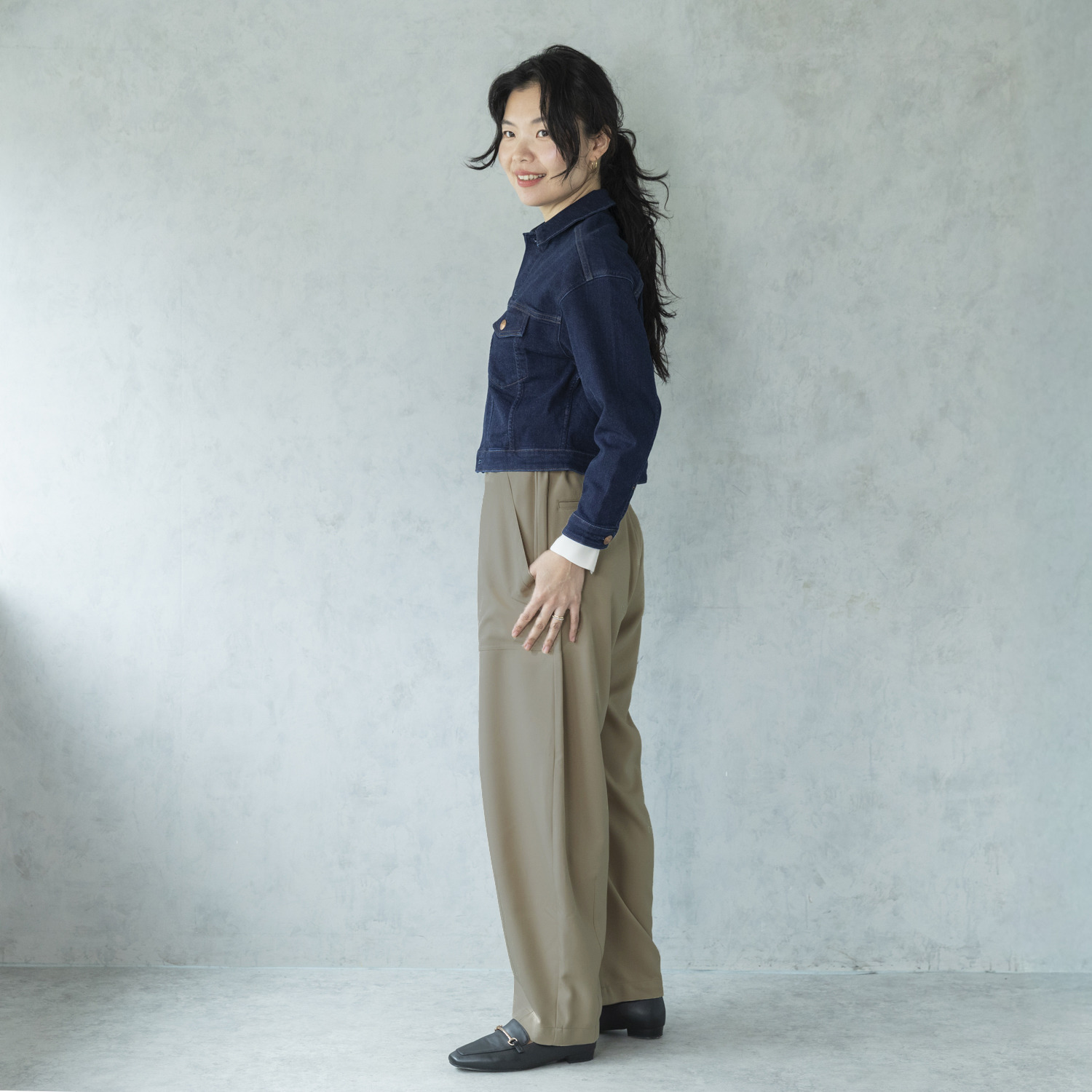 シュガーデプト コーンデニム（Ｒ） スーパーストレッチ クロップトジャケット